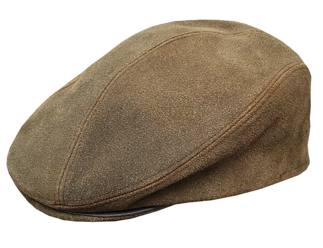 Emstate Genuine Leather Ascot Ivy Flat Cap Made in USA Assorted Colors