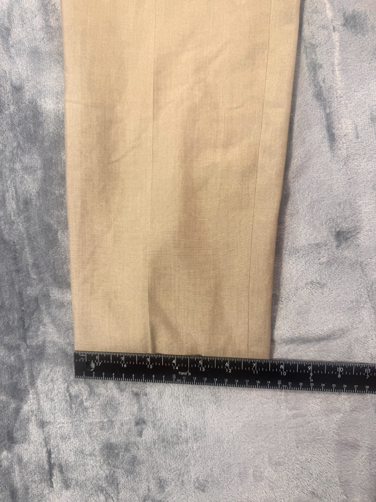 Dress Pants Mens 32×32 Khaki Flat Front Slash Pockets Straight Leg Formal
