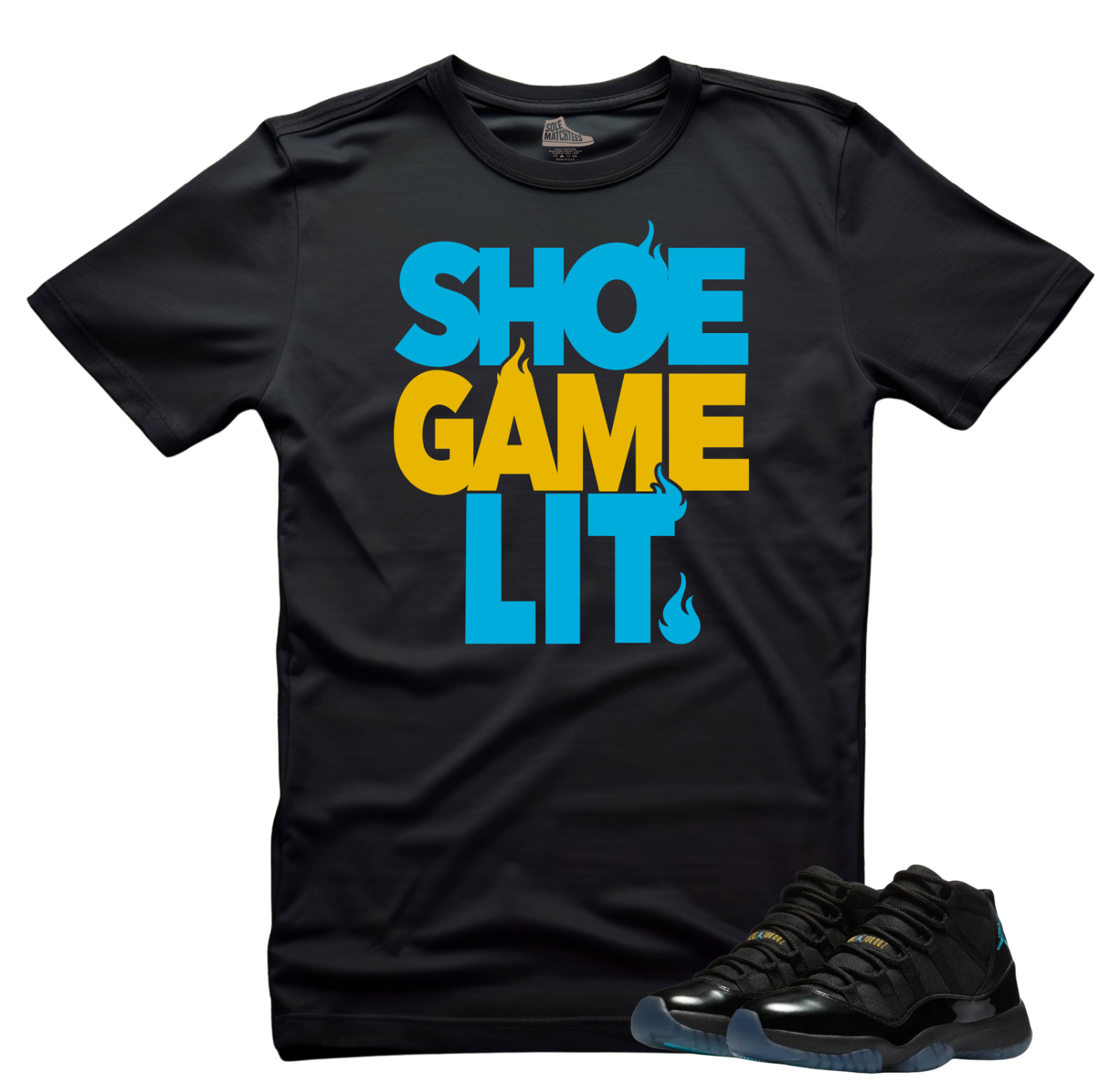 Shirt To Match Jordan 11 Gamma Blue 2025 Sneaker Match Tee Shoe Game Lit T-Shirt