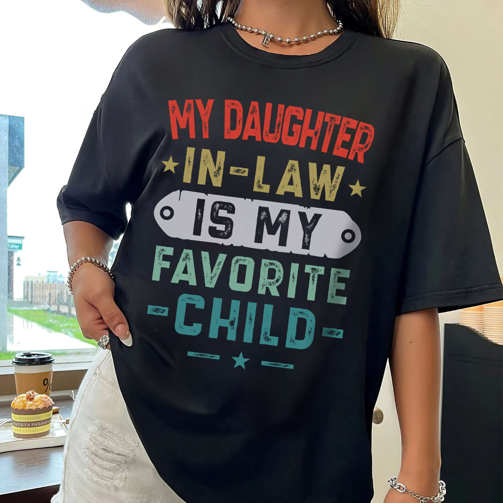 Daughter In Law Is My Favorite Child Shirt Funny Father’s Day Gift Tee for Dad