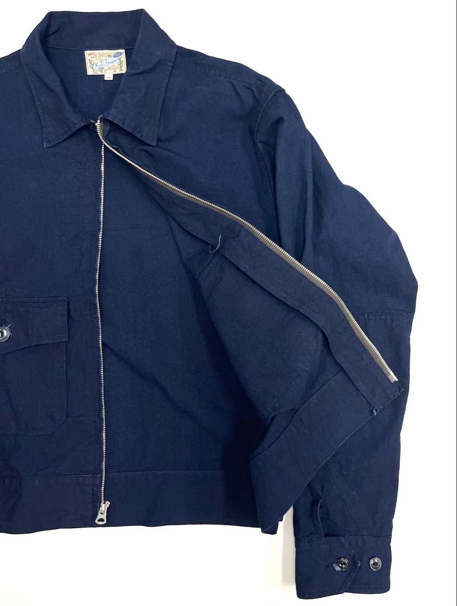 Mister Freedom Sugar Cane Rocketeer Jacket M Indigo Denim Military Flight Used