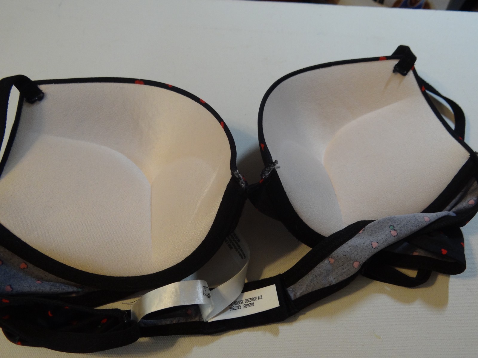 Victoria’s Secret PINK 36B Wear Everywhere Super Push Up Cherries Hearts Bra