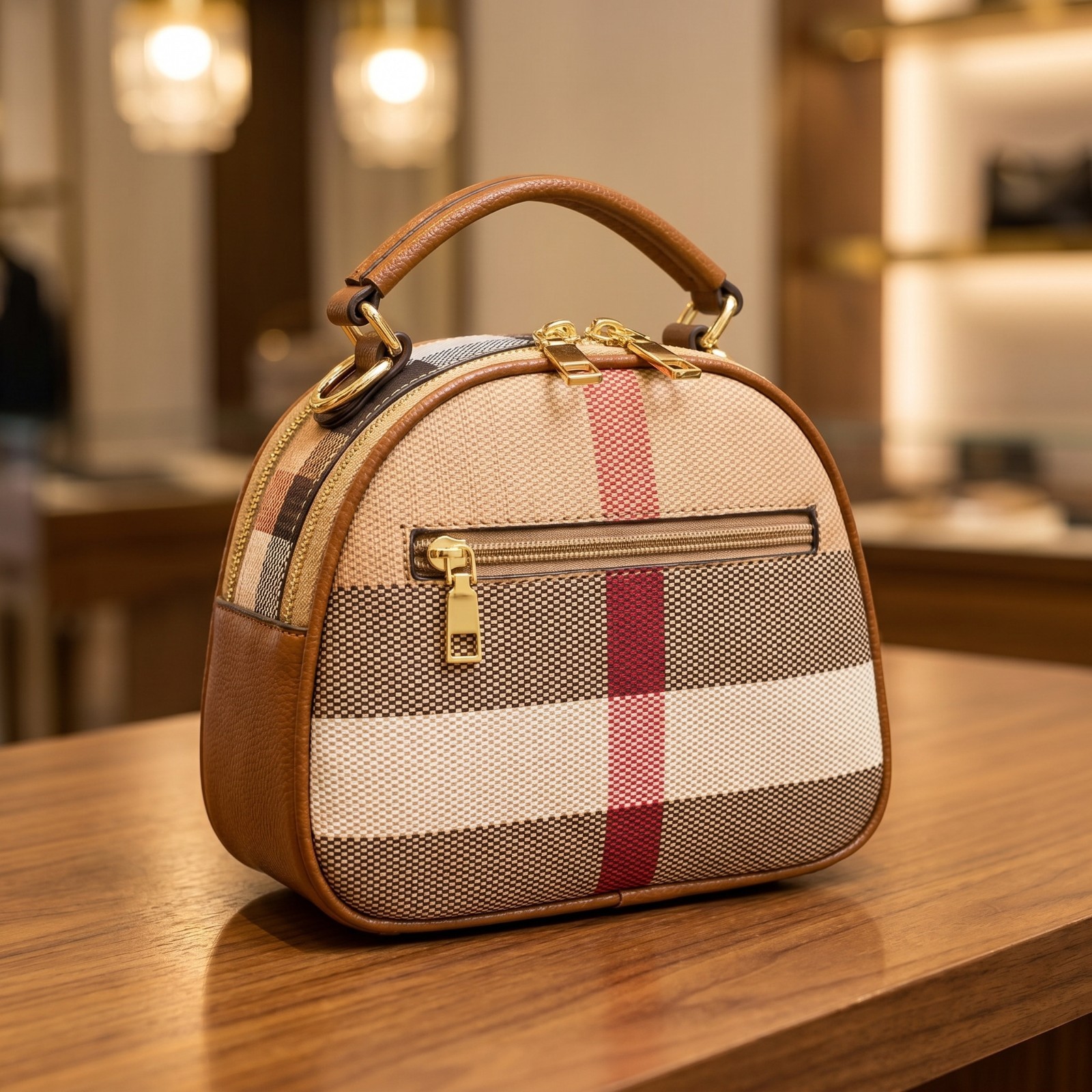 Vintage Semi-Circle Stripe Designer Crossbody Multicolor Half-Moon Bag