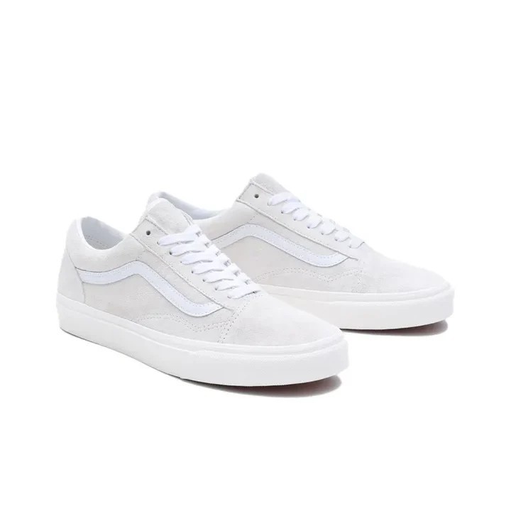 Vans Old Skool White Pig Suede Low Skate Shoes Size Men’s 7 Women’s 8.5