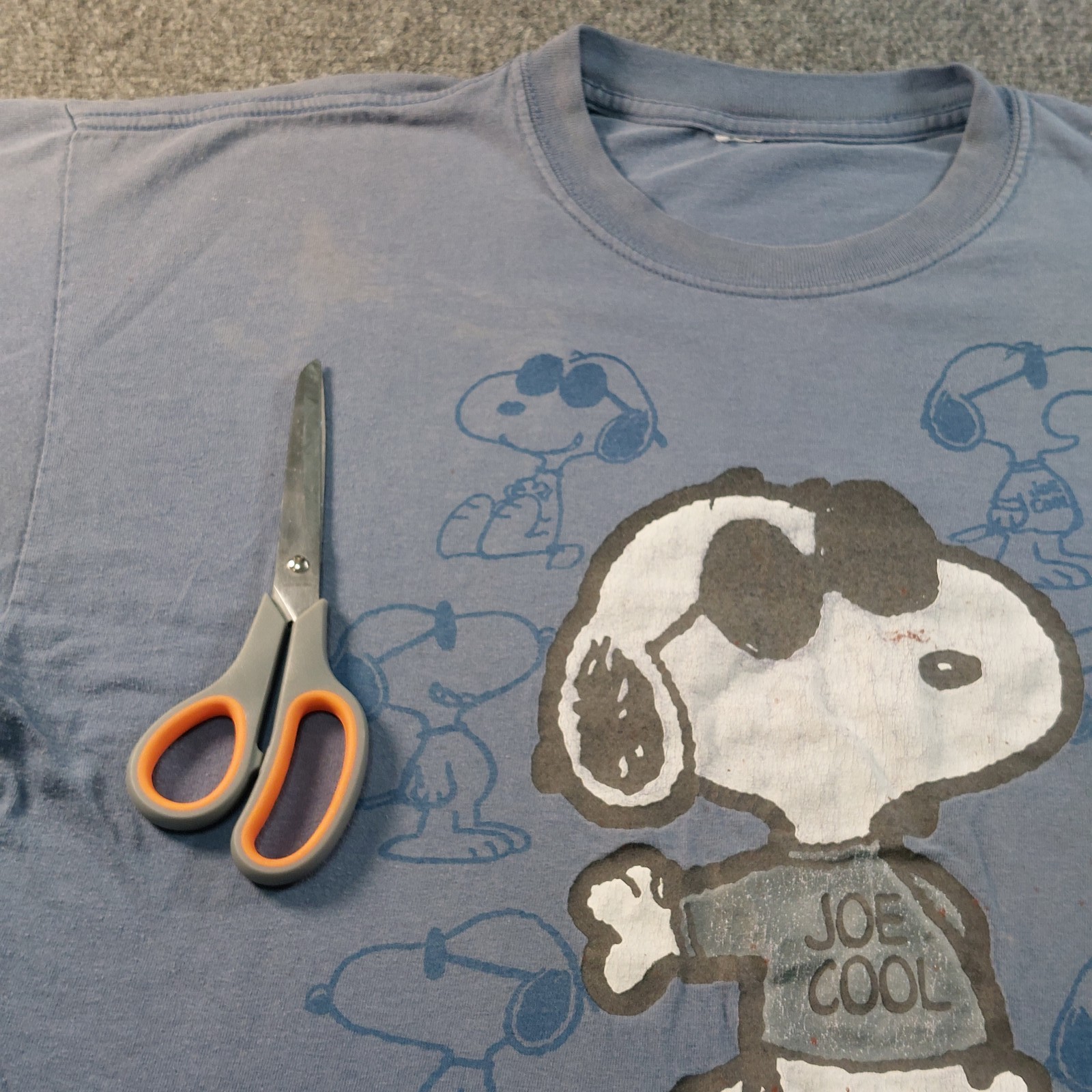 Vintage Snoopy Shirt Peanuts Joe Cool Blue Cartoon Graphic