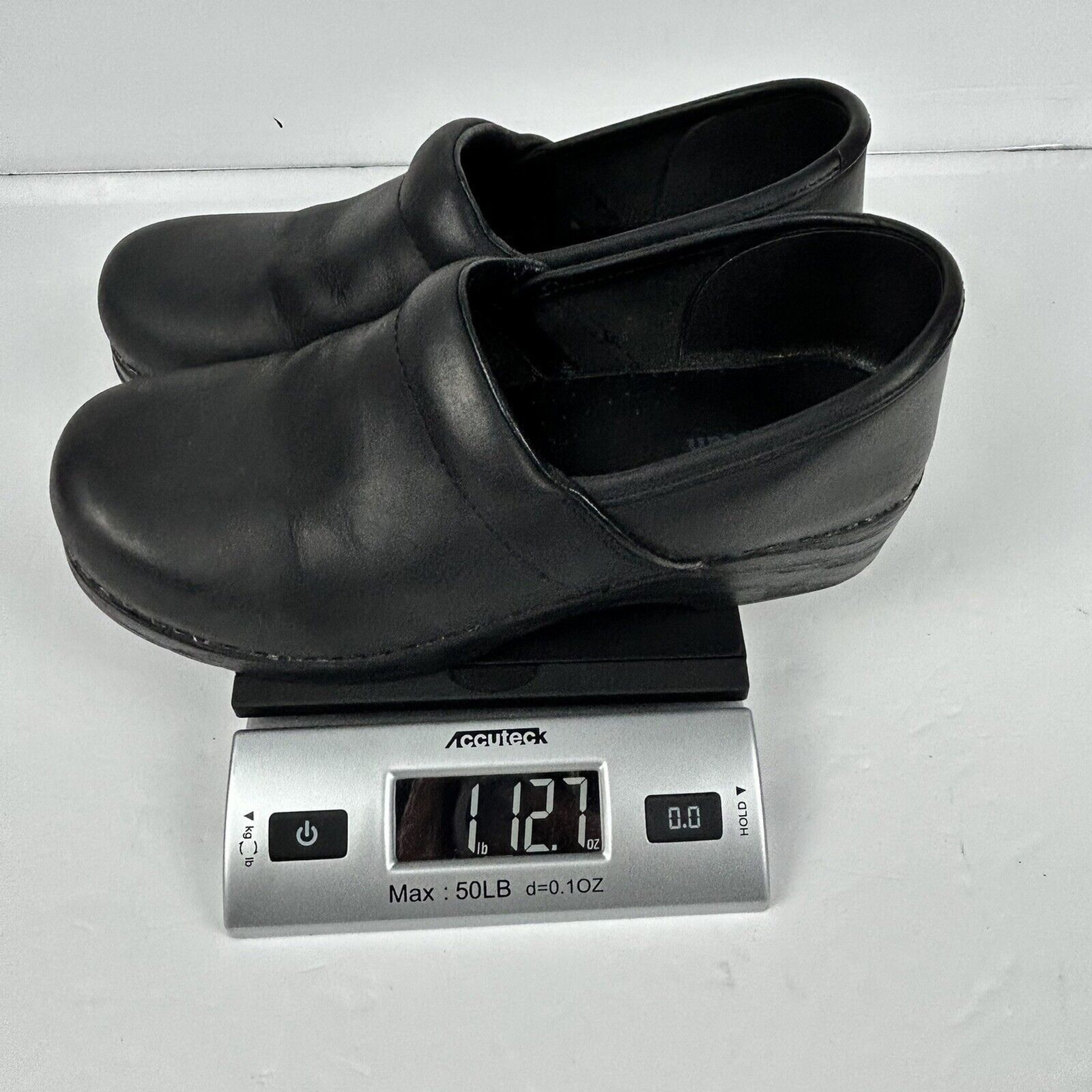 LL Bean Black 39 M 8 Slip On Casual Comfort Clog Shoe Mules Nurse Chef Vet