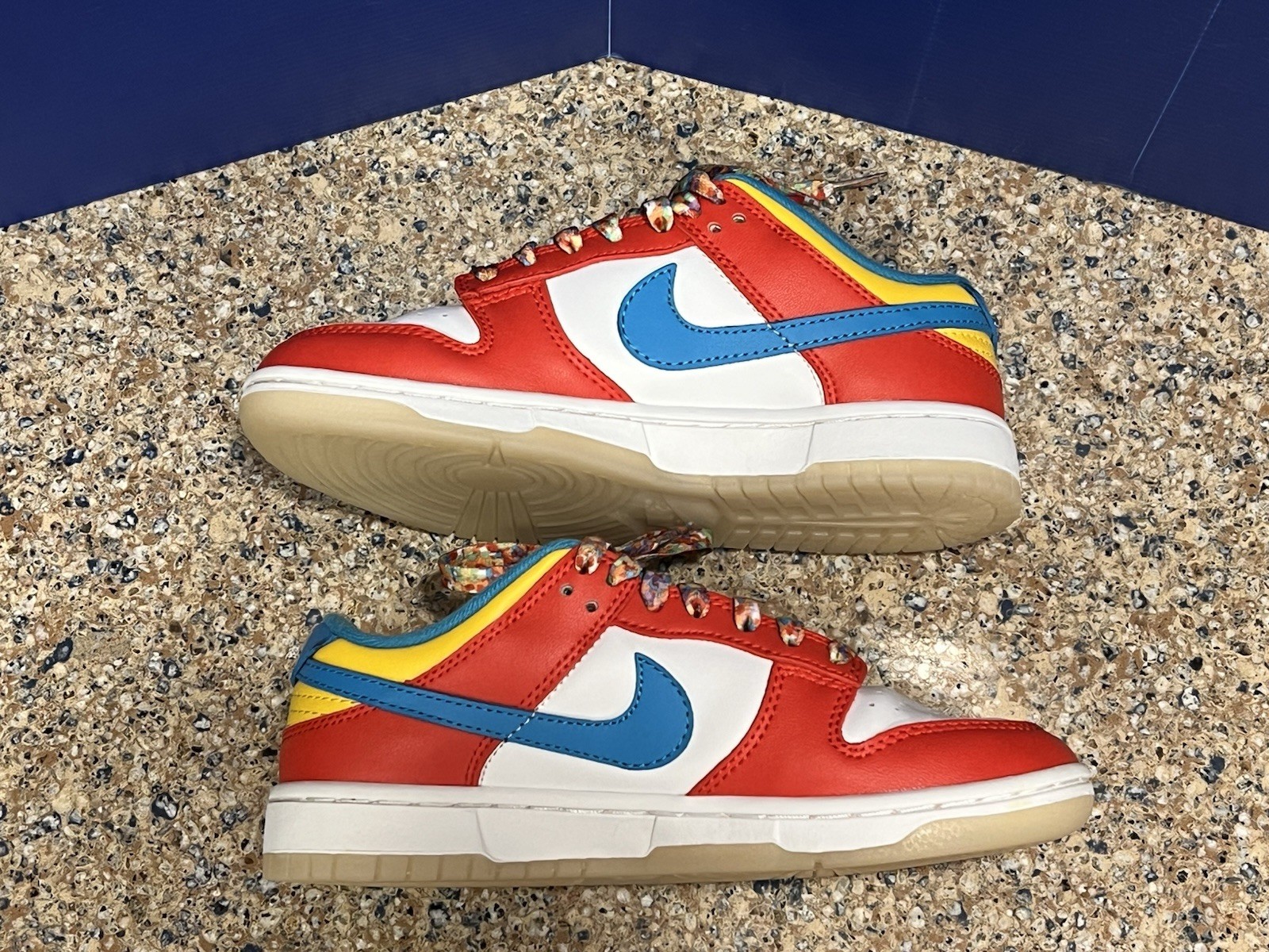 Nike LeBron James x Fruity Pebbles x Dunk Low DH8009-600 Shoes; Size W: 6, M: 4