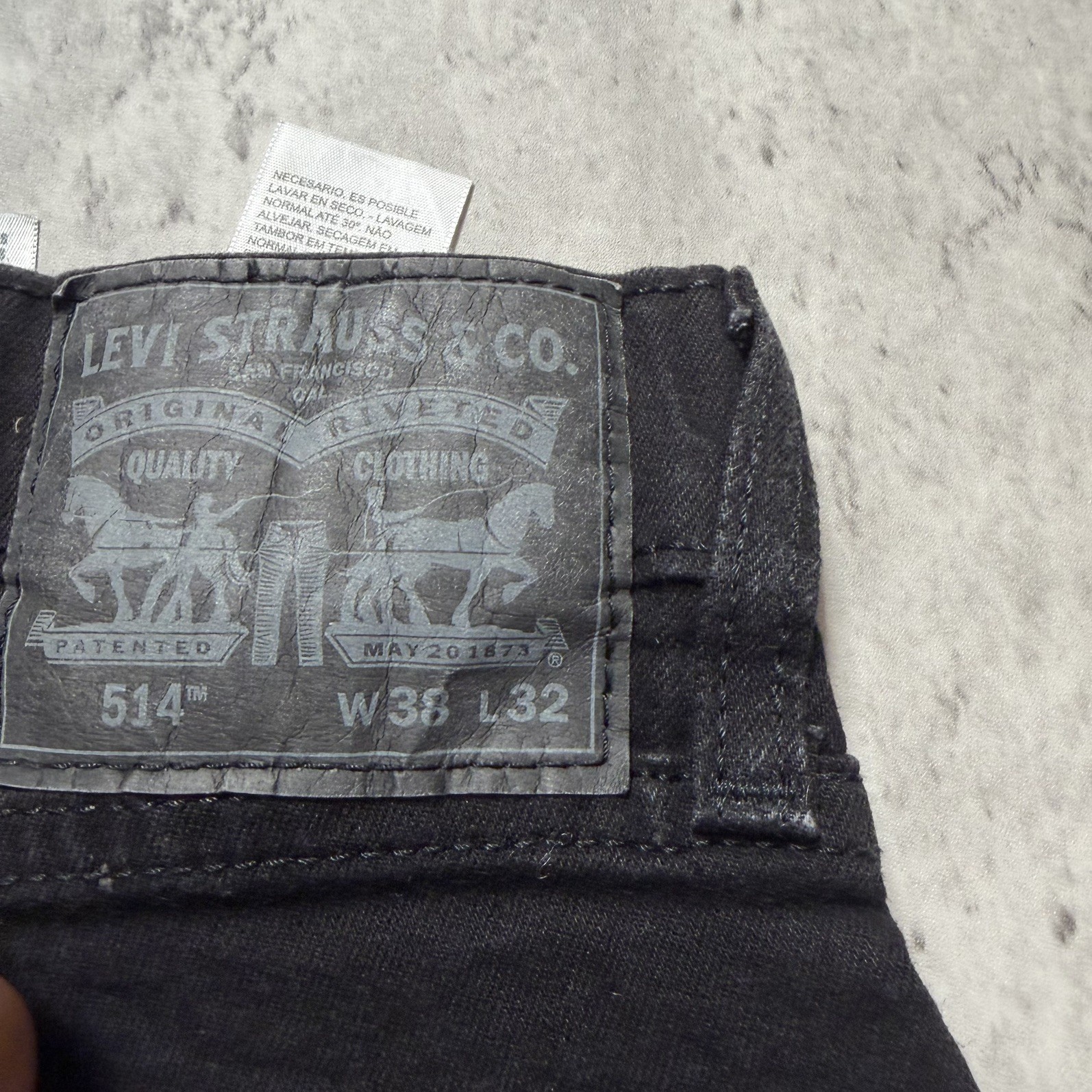 Levi’s 541 Mens Dark Black Wash Athletic Taper Fit Jeans Black 38X32