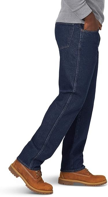 Rustler Men’s Blue Classic Relaxed Fit Jeans – 34W x 32L