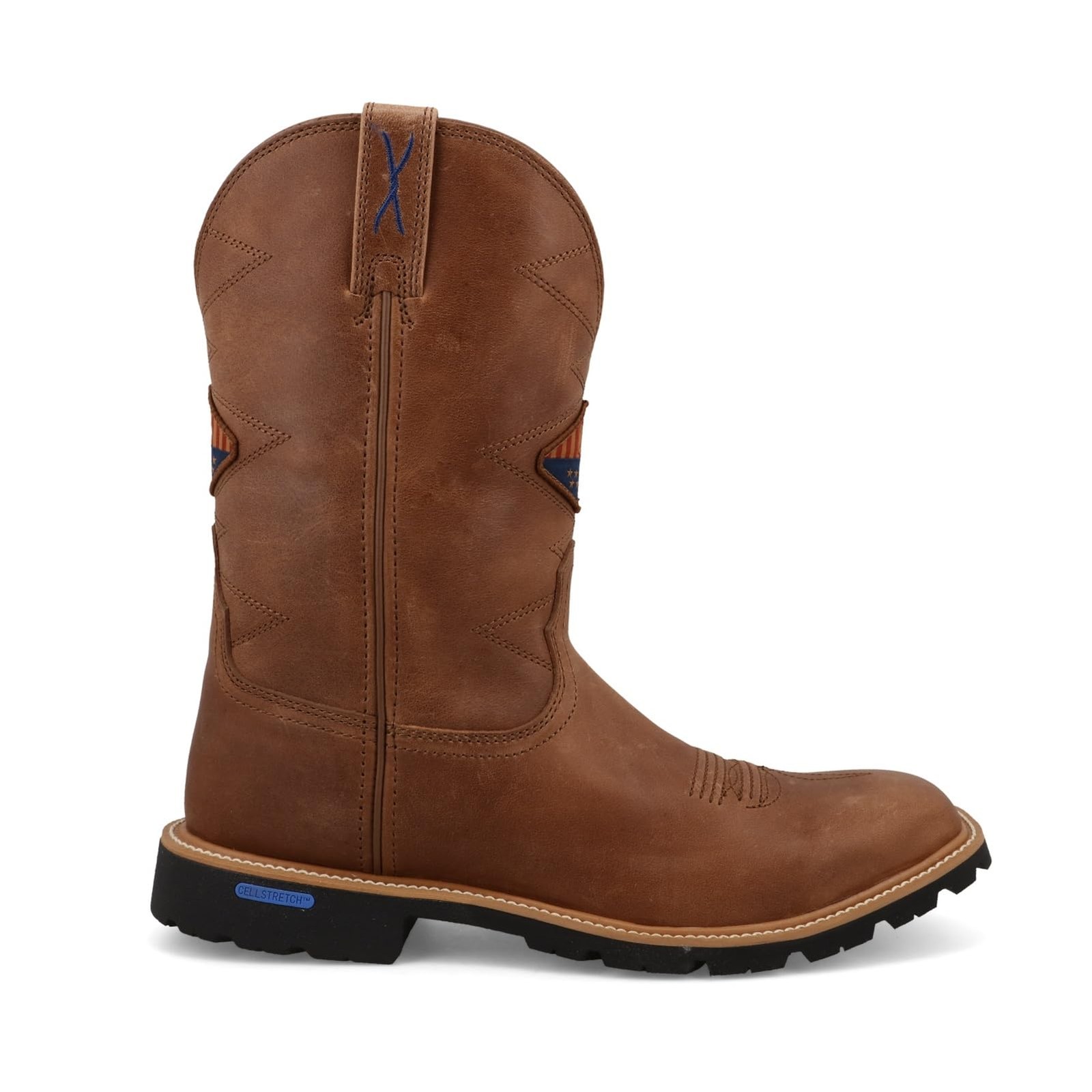 Twisted X Men’s 11″ Tech X Boot Wide Square Toe CellStretch Tech X, Ginger, 10 D