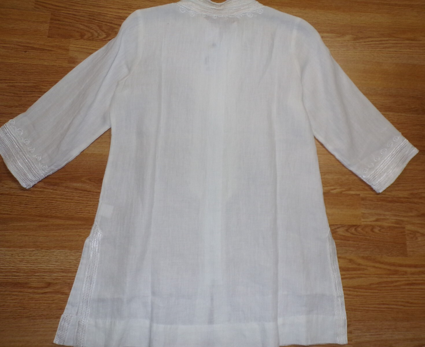 SOFT SURROUNDINGS NWT White Desert Tunic Zip Front W/Colorful Buttons – Size PXS