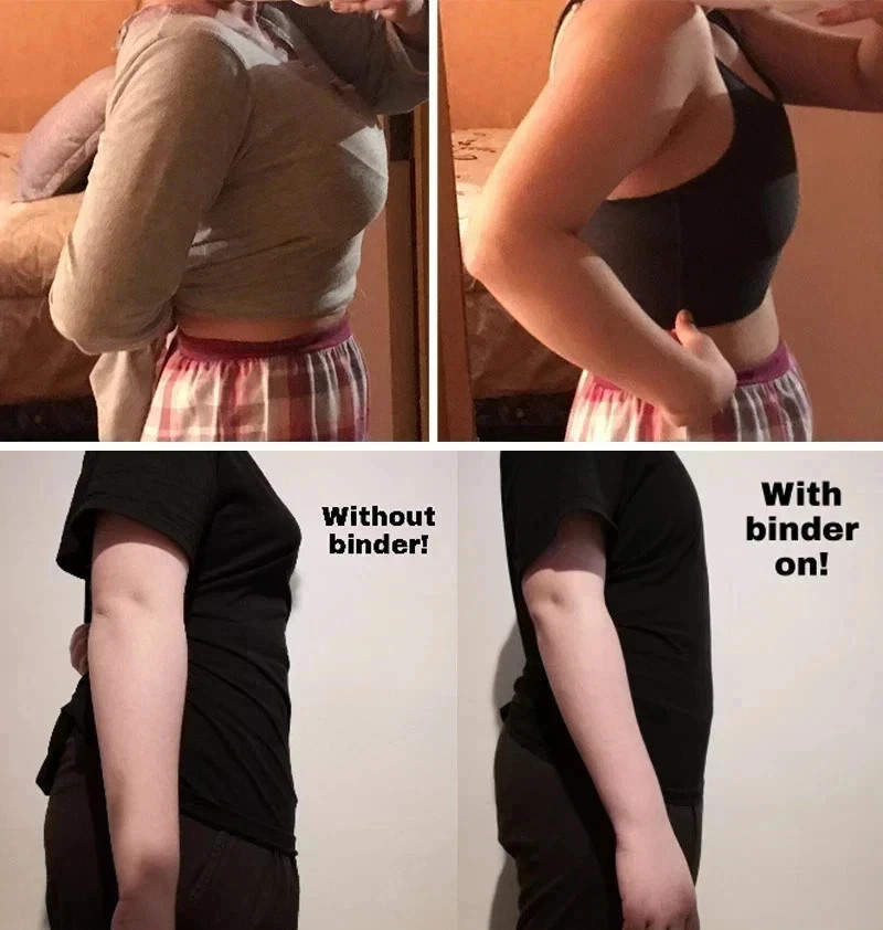XS 5XL Plus Size Ftm Trans Binder Chest Binders Transboy Tomboy Pull Over