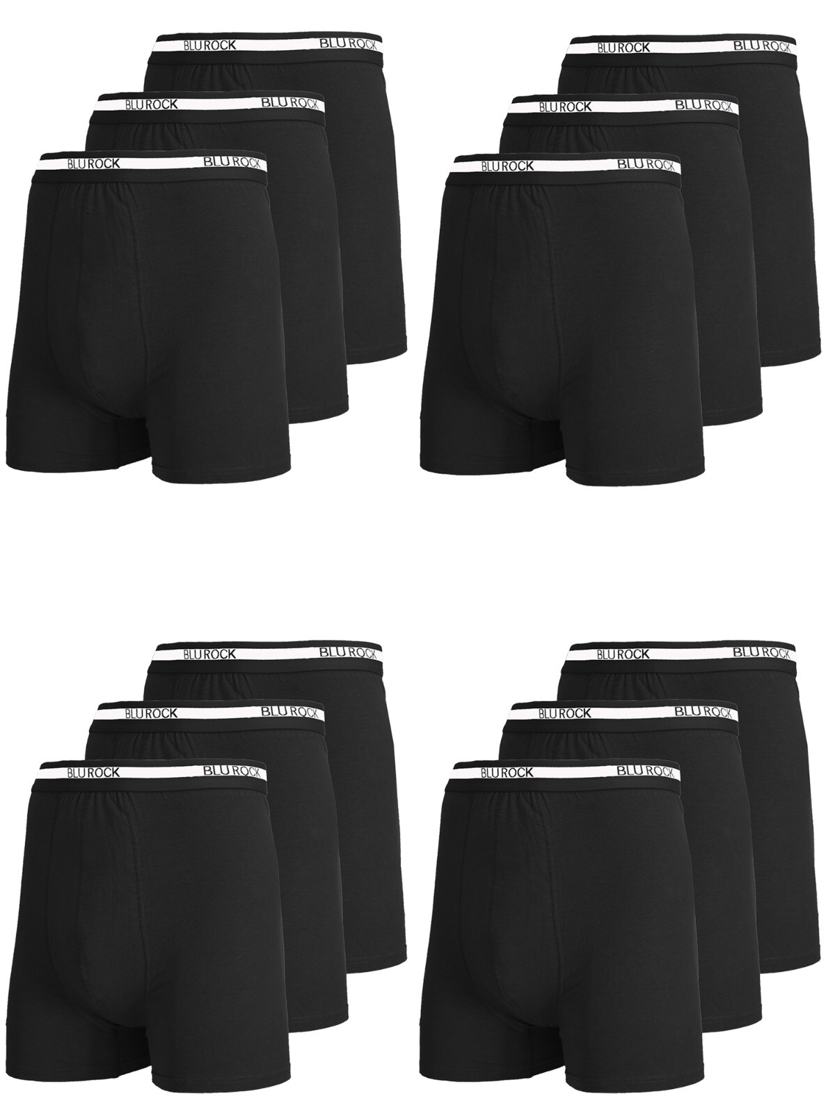 Men’s Stretch Cotton Boxer Briefs (12-Pack) (Sizes: S-2XL) NWT Free Shipping