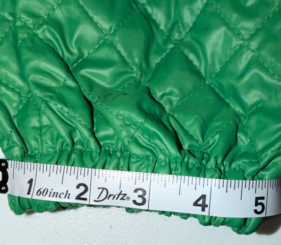 Men’s Green Quilted Jogger Pants Size M Regular Fit 32″ Waist Pockets