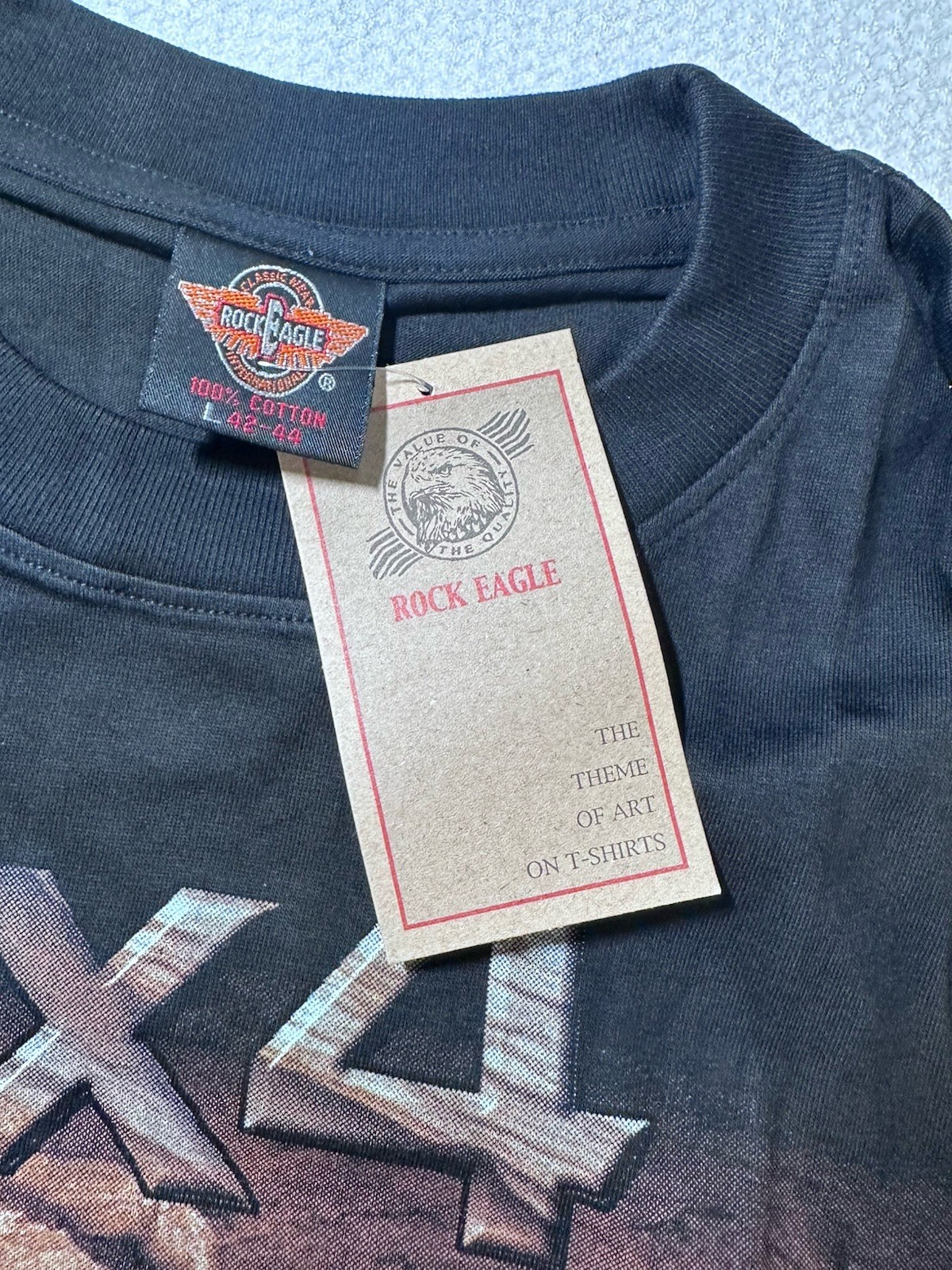 Rock Eagle Jeep Off Road Adventure Graphic T-Shirt Men L Black