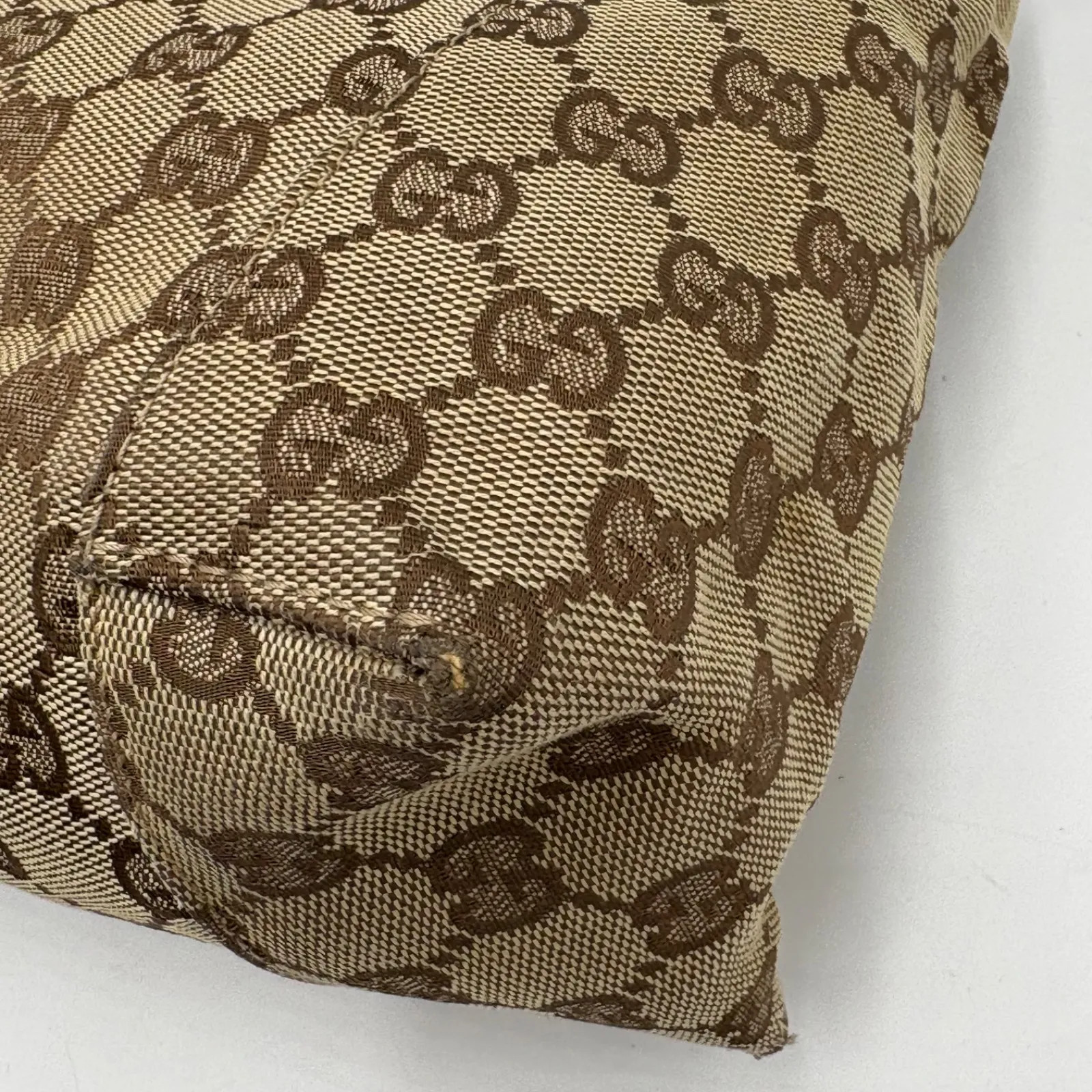 Auth GUCCI GG Canvas Shoulder Bag Brown 113023 2Y8671