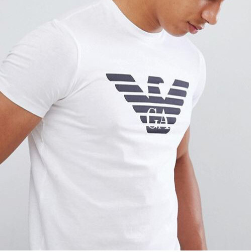 Emporio Armani Black Men’s cotton T-Shirt EA Round Neck,Size M*L*XL*2XL*3XL