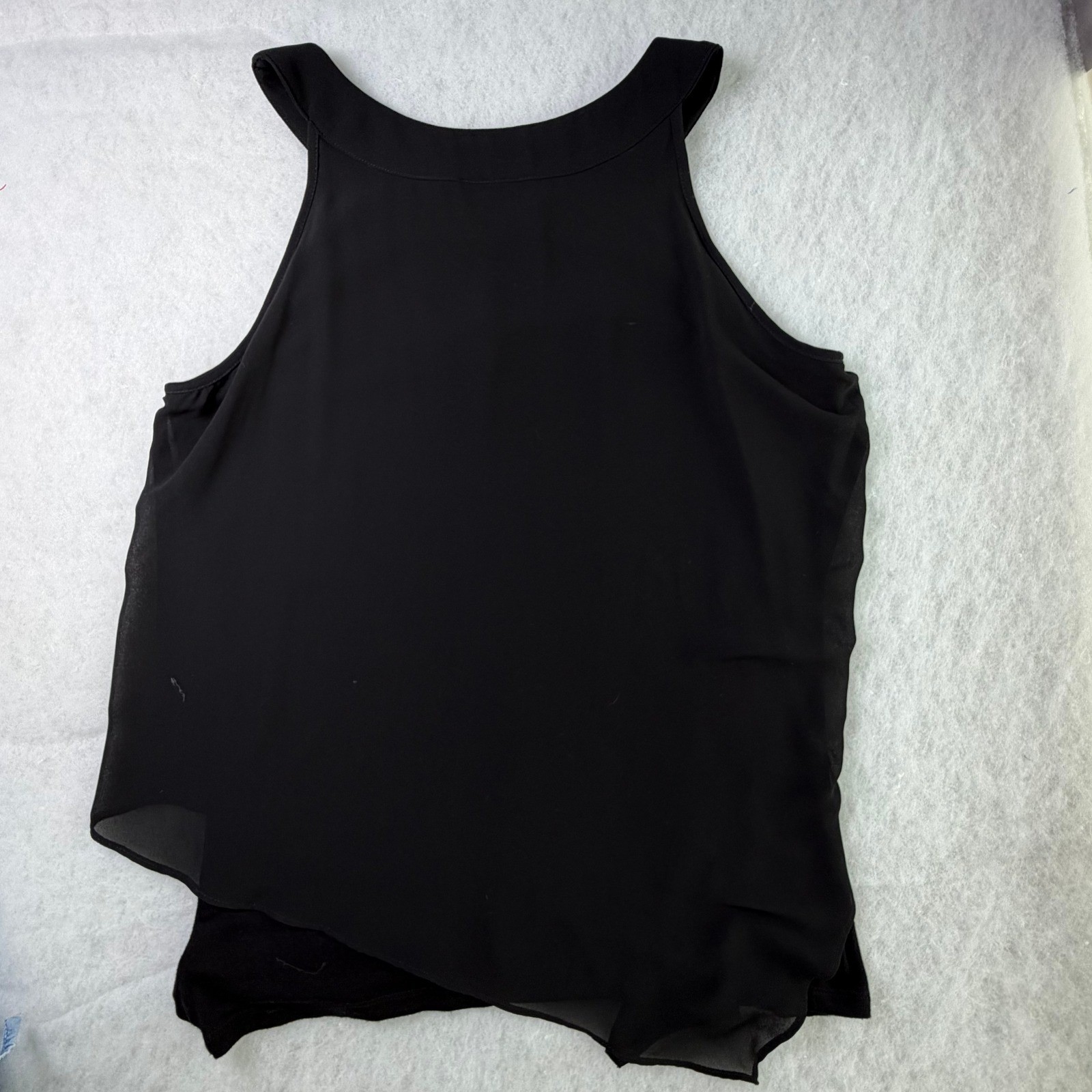 Halter Top Womens Size Medium Gold Hardware Asymmetrical Hem