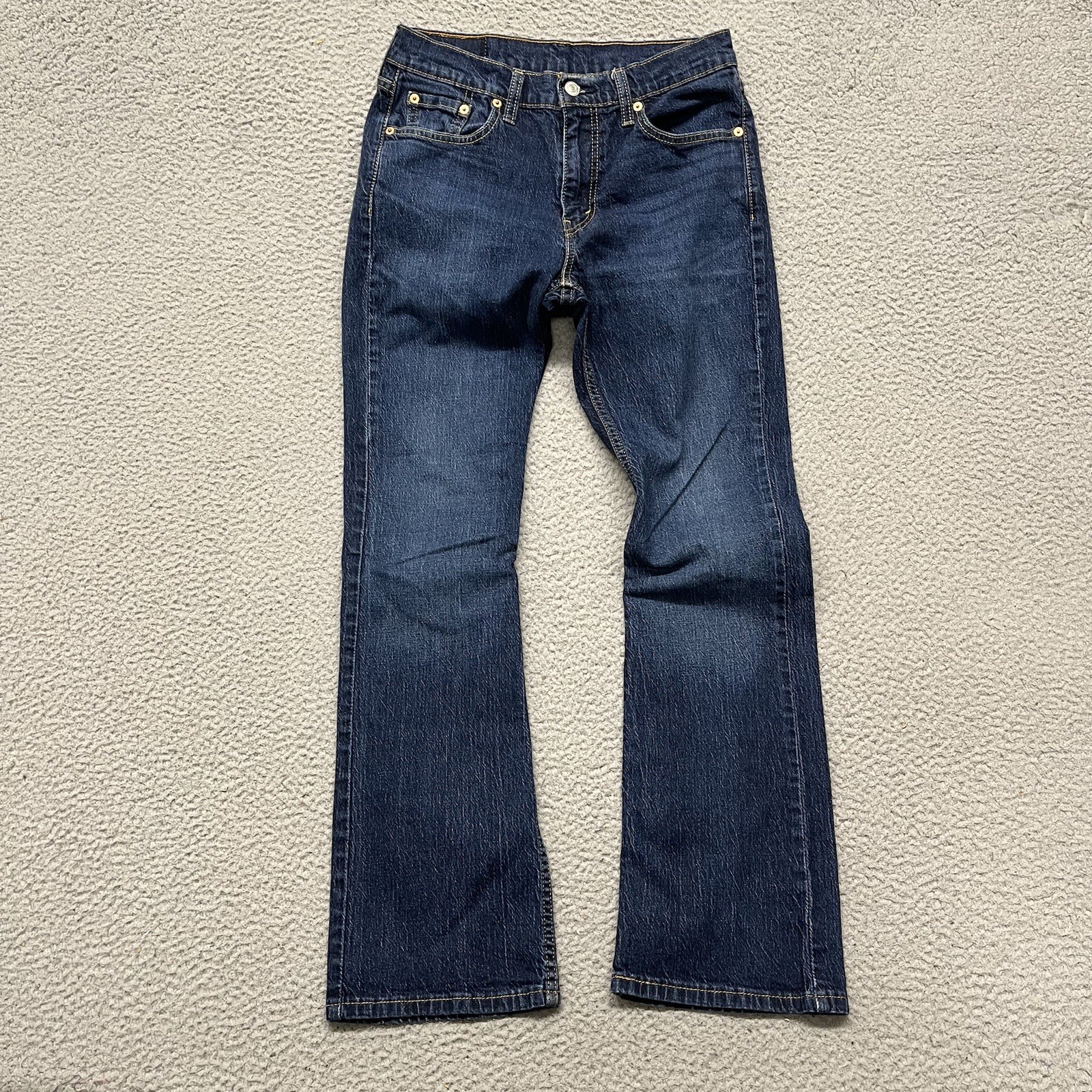 Levis 527 Jeans Mens 30×32(30) Blue Dark Wash Mid Rise Denim Boot Cut Classic