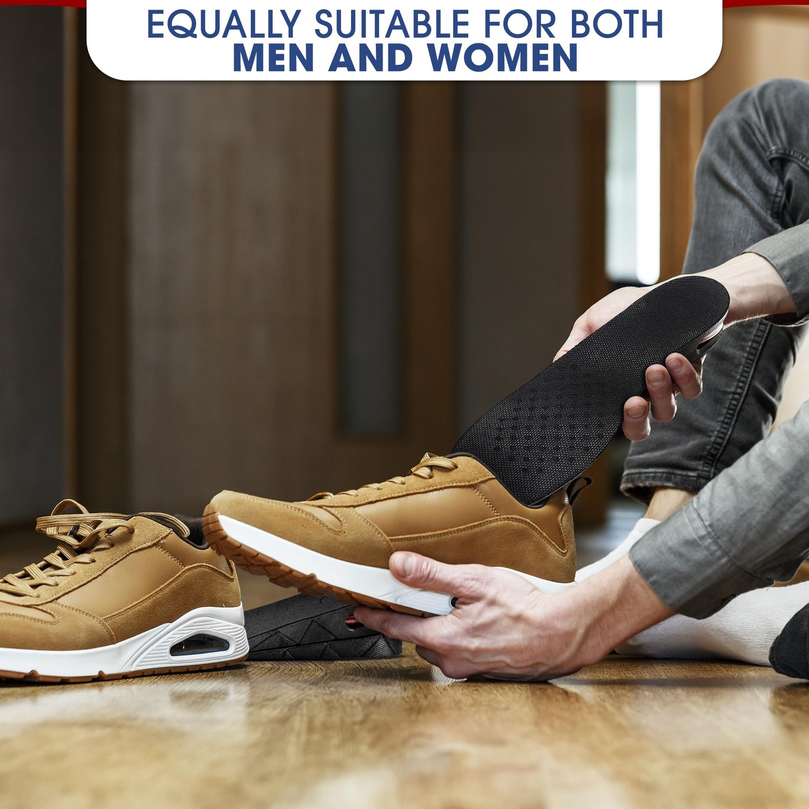 4-Layer Height Increase Insoles for Men & Women, 1.2-3.54 in (3-9 cm)