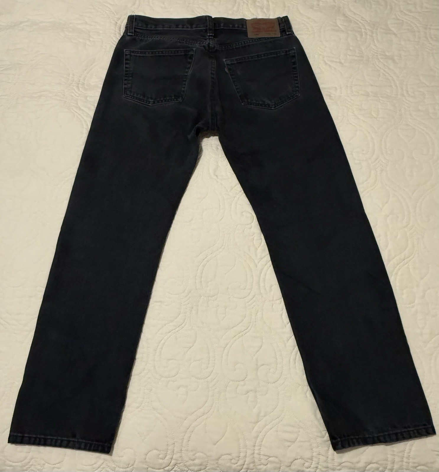 Levi’s 505 Men’s Jeans Black Regular Fit Straight Leg Denim Size W32 L29 *READ