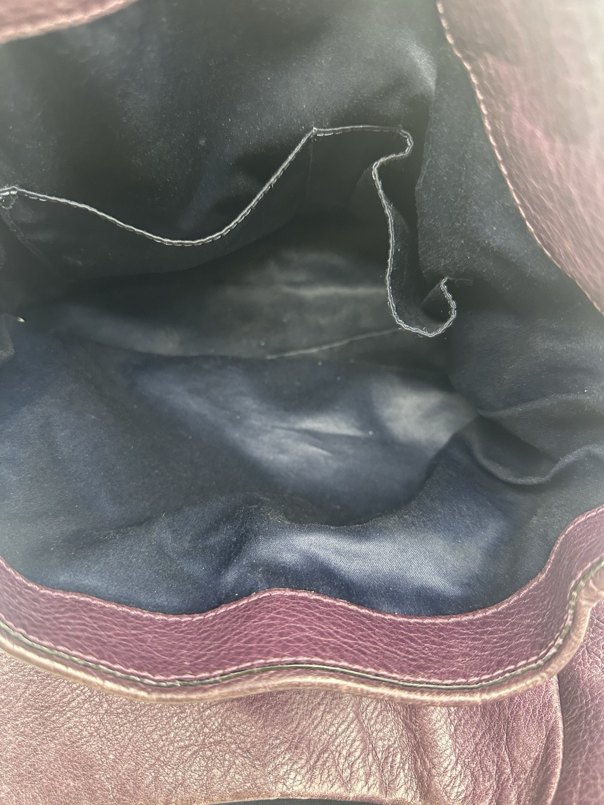 COACH Madison Phoebe 3 Compartment Eggplant Leather Tote Shoulder Handbag 24621
