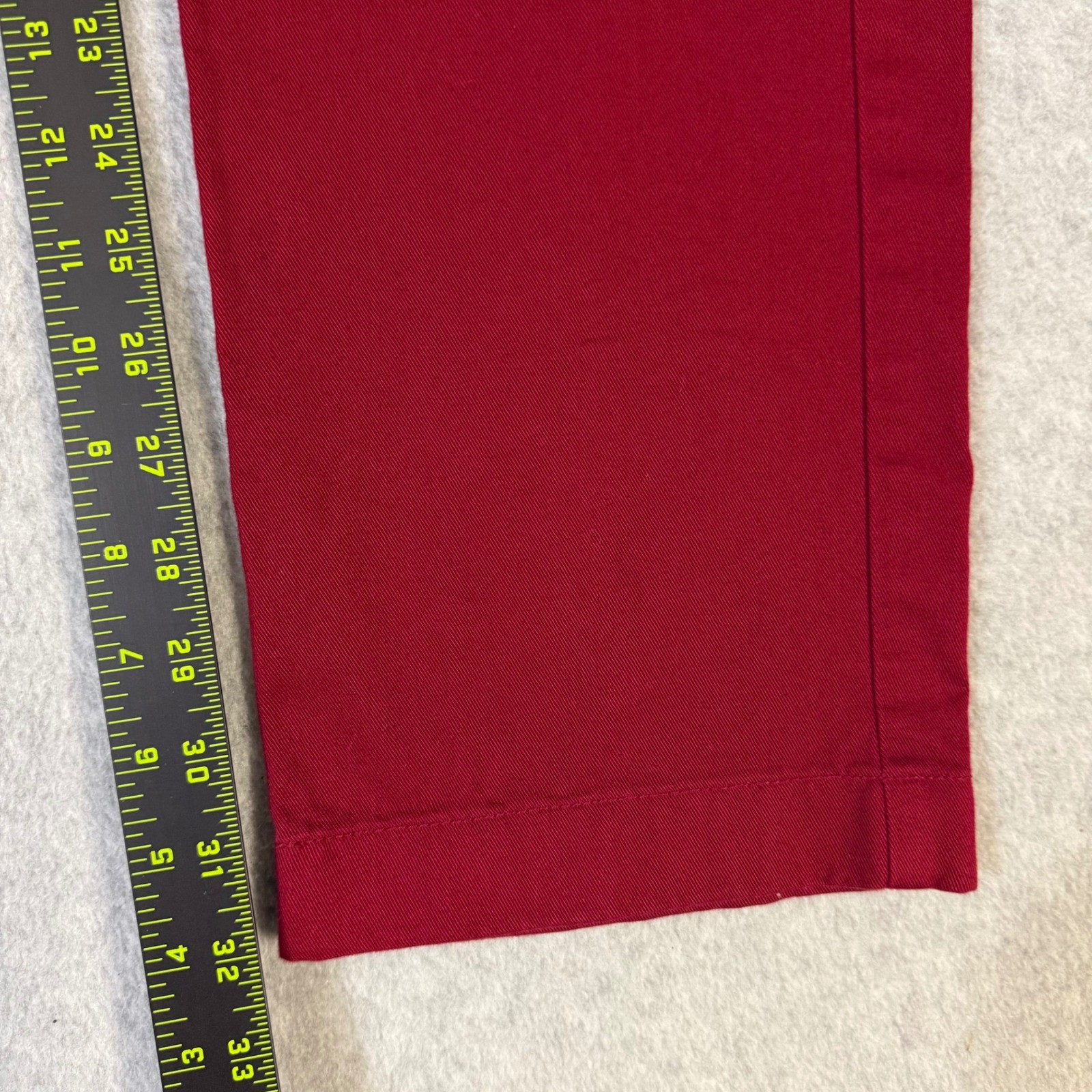 J.Crew The Sutton Mens 32×34 Slim Straight Chino Pants Red Cotton Twill Trousers