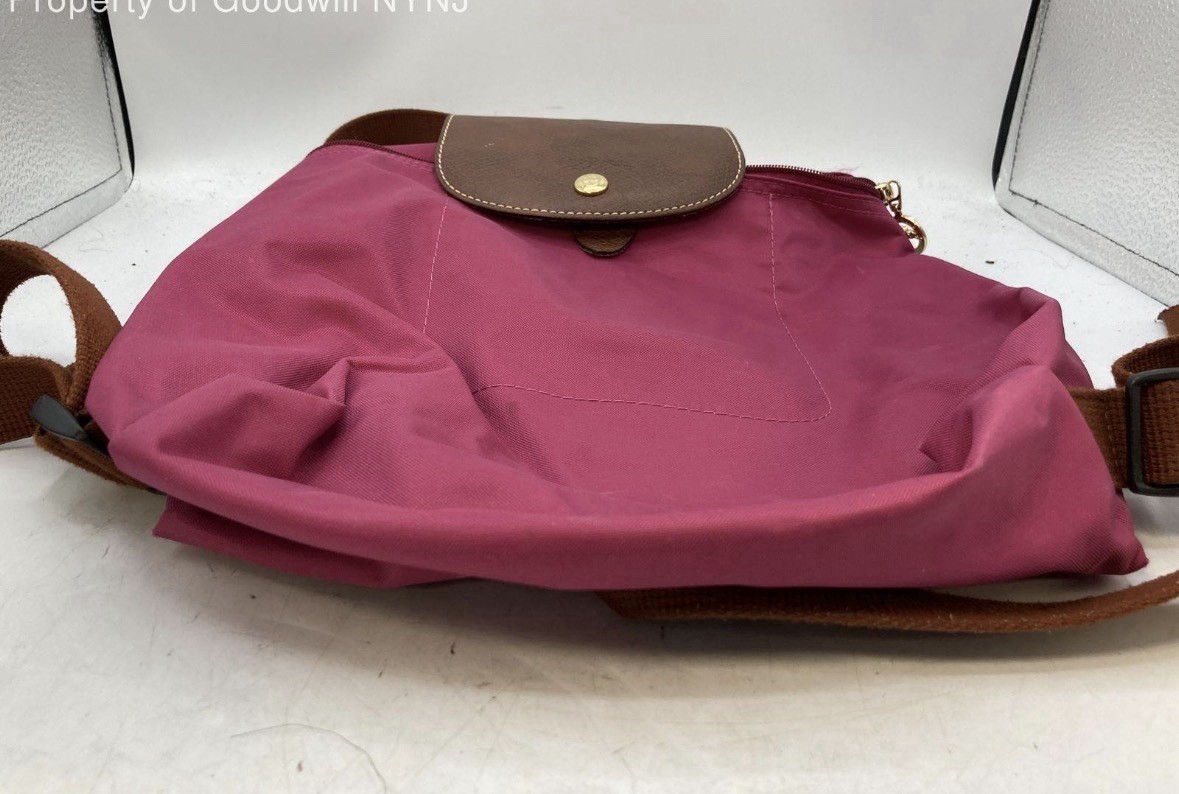 Authentic longchamp backpack le pliage pink