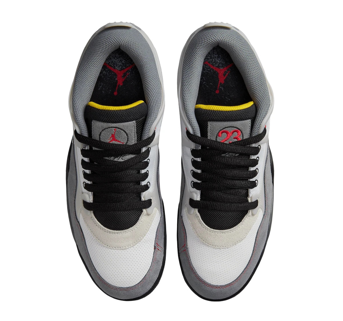 Nike Air Jordan 4 RM Premium White Black Smoke Grey Fire Red IB8052-100 Mens Sz