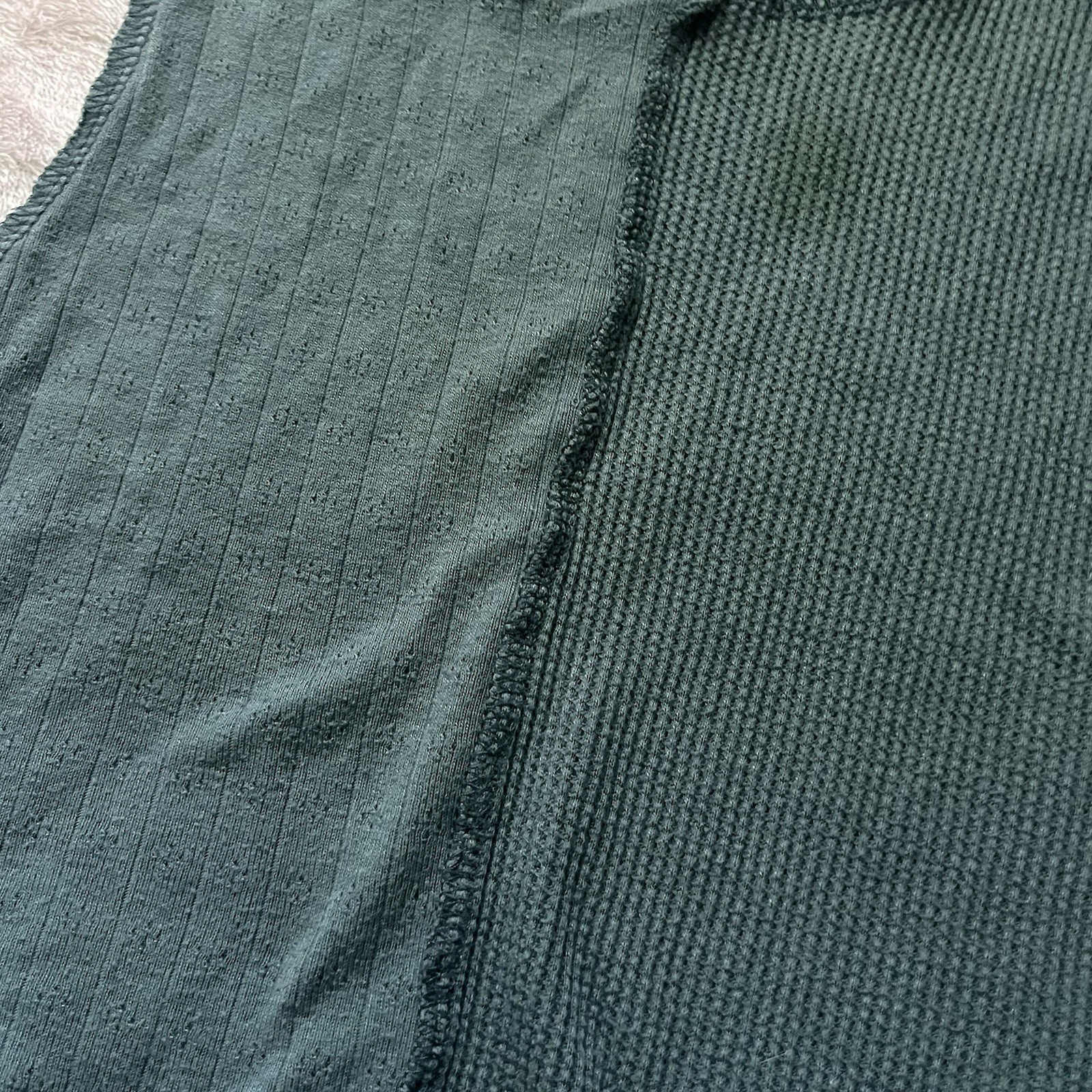 sage green American Eagle Cotton Blend Dual Pattern cropped tank top- Whimsy Fae