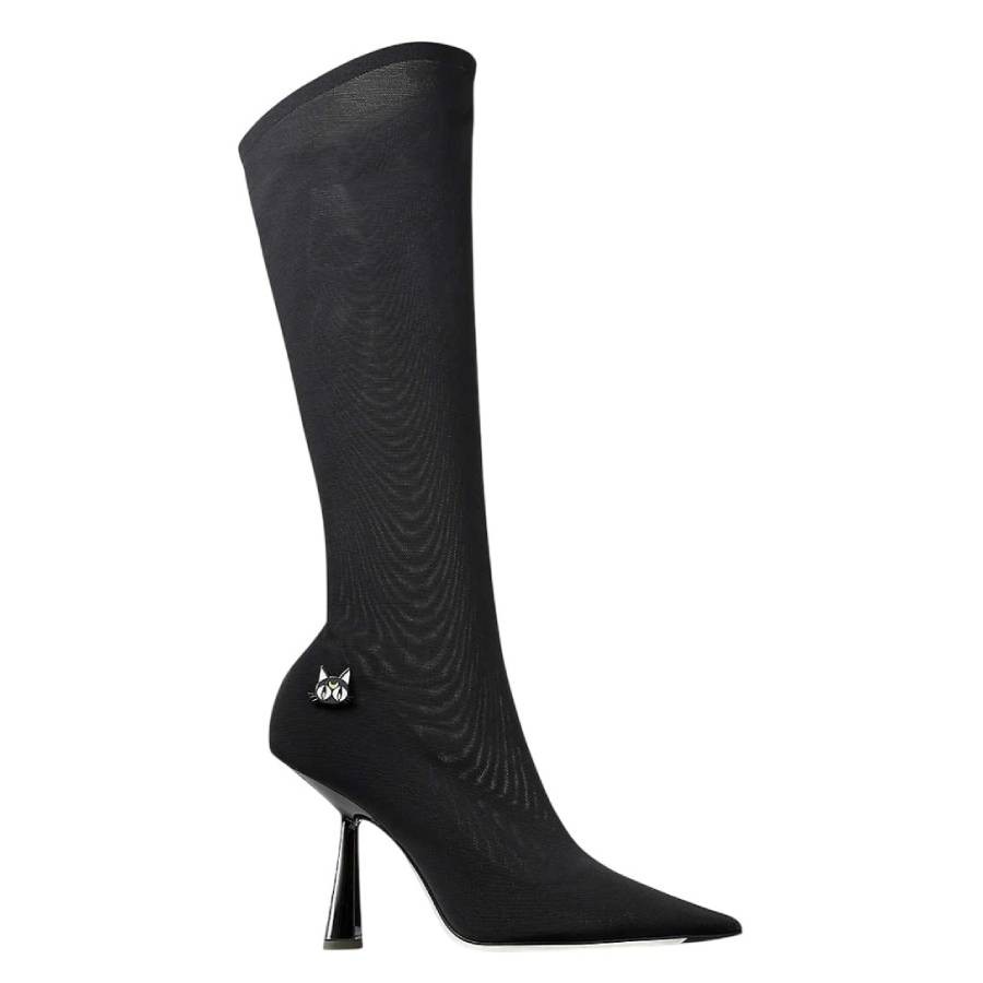 Jimmy Choo Luna 100 Stretch Mesh Boots