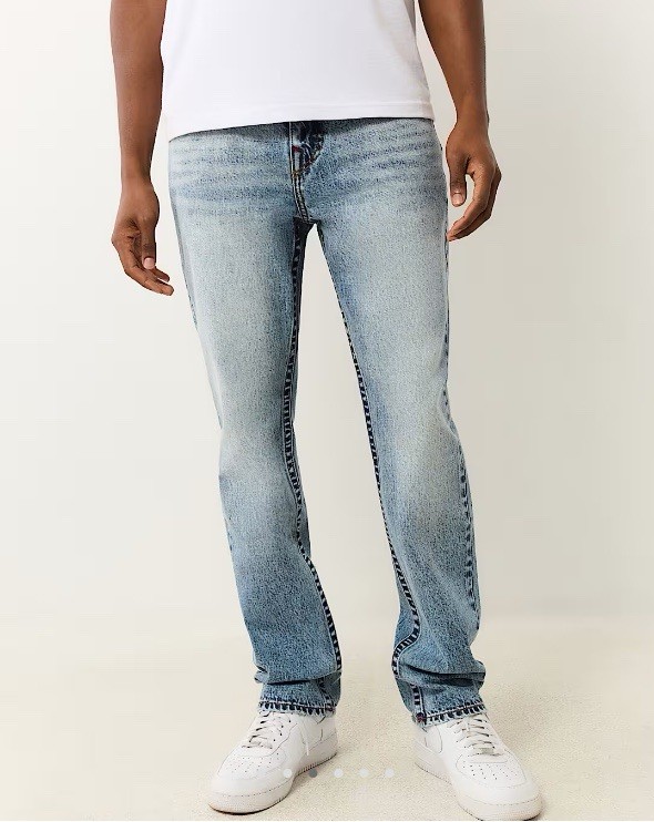 True Religion Ricky Warped Horseshoe Straight Jeans 34×34 **NWT SEALED**