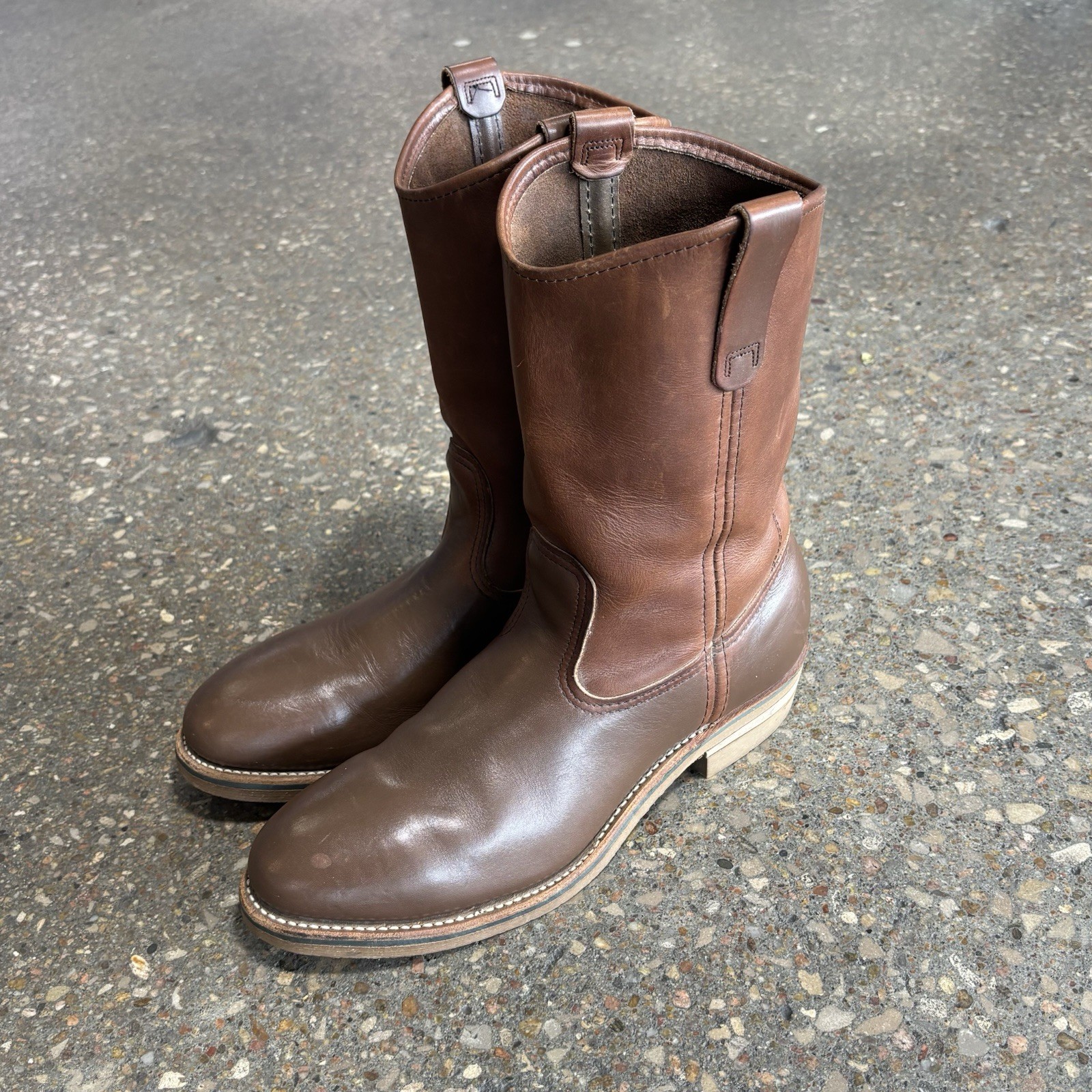 Vintage Red Wing Pecos #2265 Steel Toe Brown Leather Work Boots Men’s Size 10C