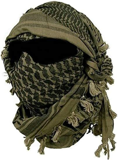 Purple Black Skulls Tactical Shemagh Head Scarf Neck Wrap New 100% Cotton