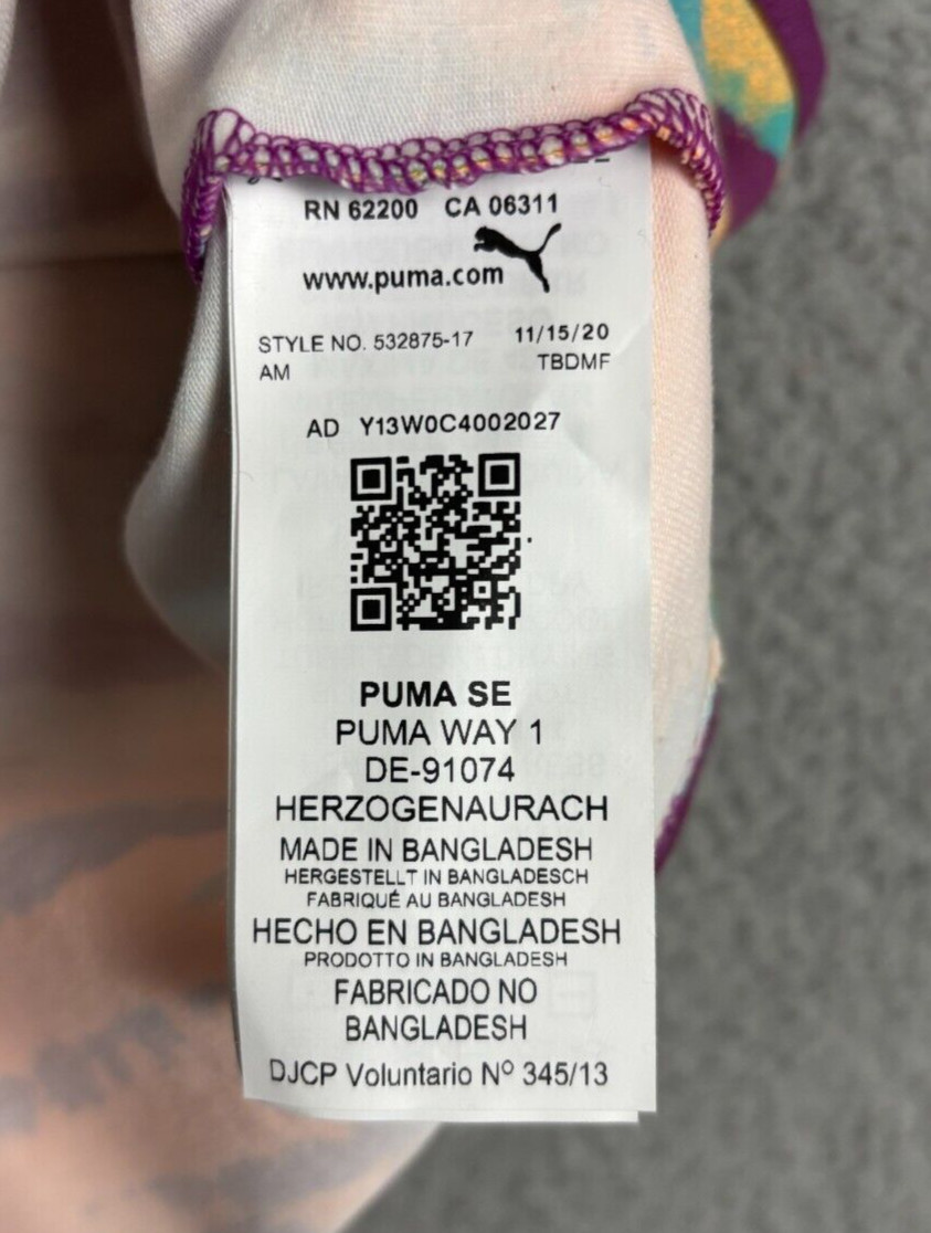 Puma Tie Dye Tank Top 95% Cotton 5% Spandex Large Multicolor New With Tag’s.
