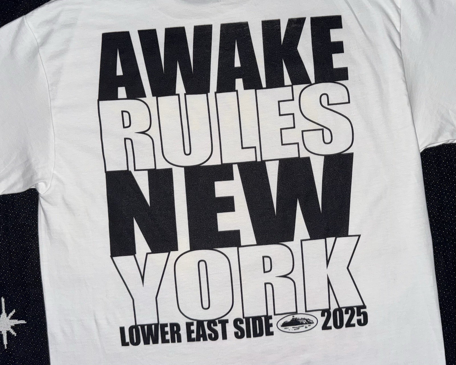 AWAKE NY X CORTEIZ AWAKE RULES NEW YORK TEE WHITE (SZ M-2XL) EVENT EXCLUSIVE
