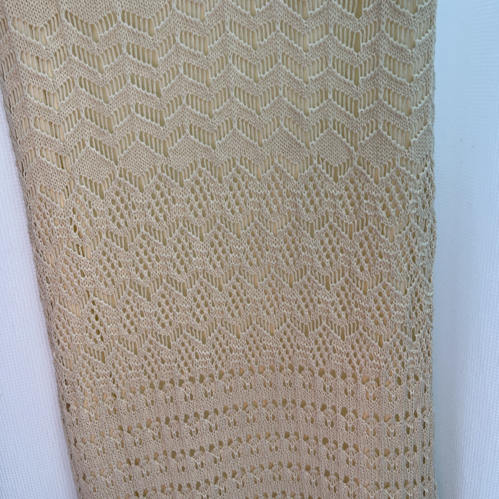 Jessica Simpson Cottagecore Crochet Ruffle Sleeve Fairy Ivory Maxi Dress Large