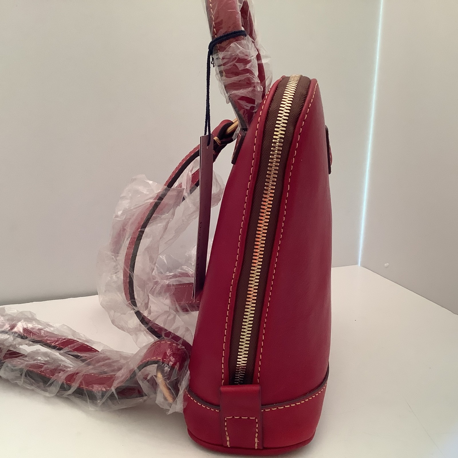 Dooney & Bourke Florentine Red Small Zip Pod Backpack New