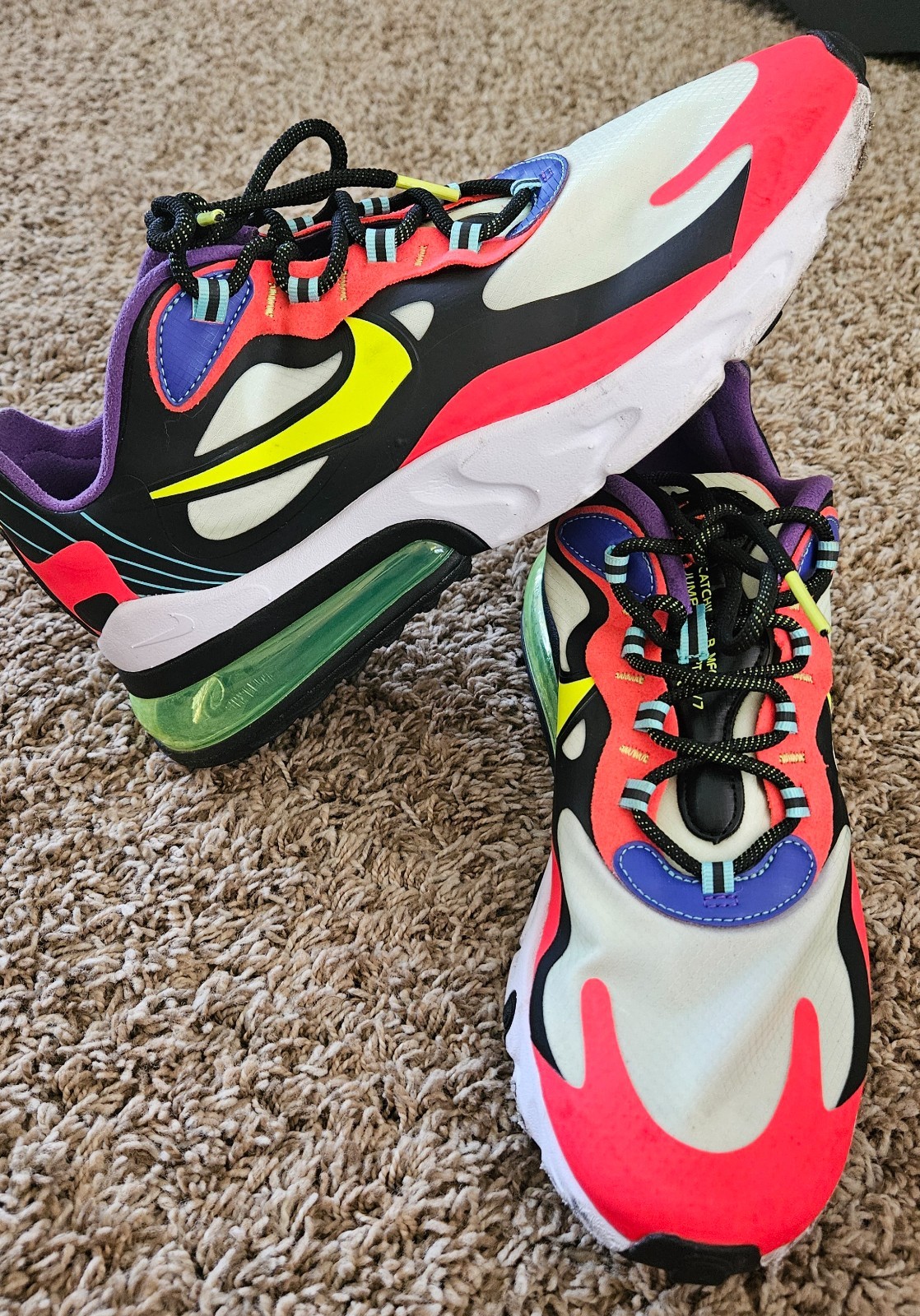 Size 11- Nike Air Max 270 React Parachute only worn twice!
