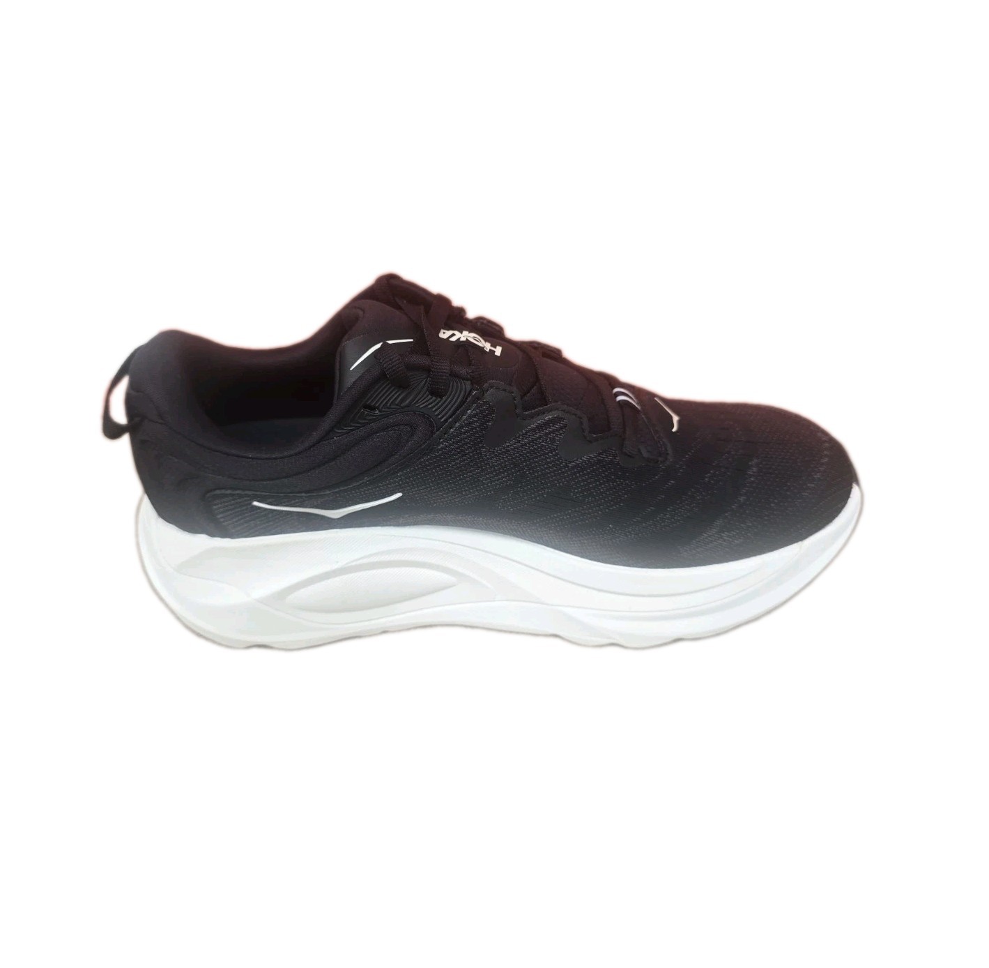 HOKA Gaviota 6 Men’s Running Sneaker Black/White Lace-Up Low Top Size 9D