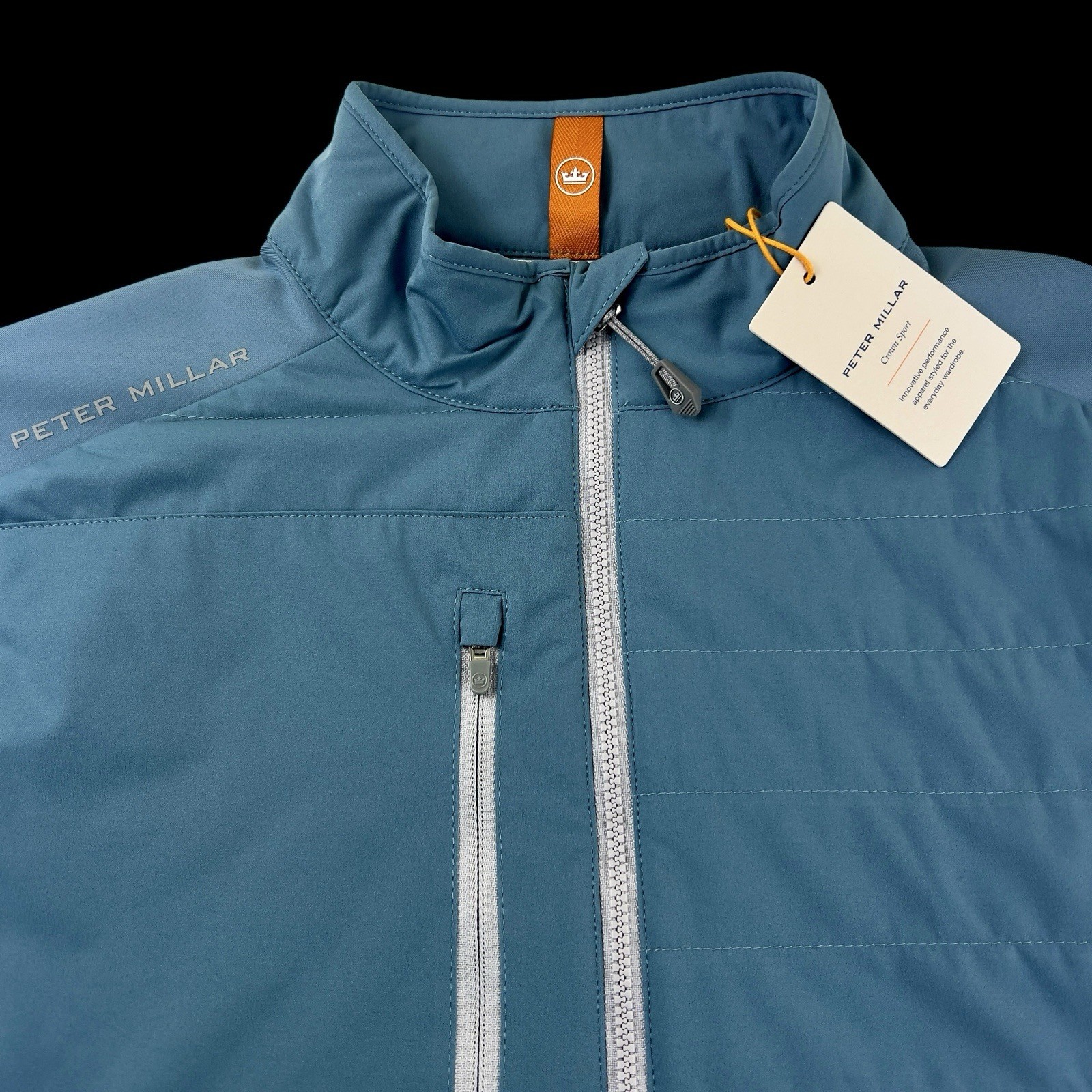 Peter Millar Crown Performance Weld Hybird Quarter Zip Quilted Jacket $225 Small