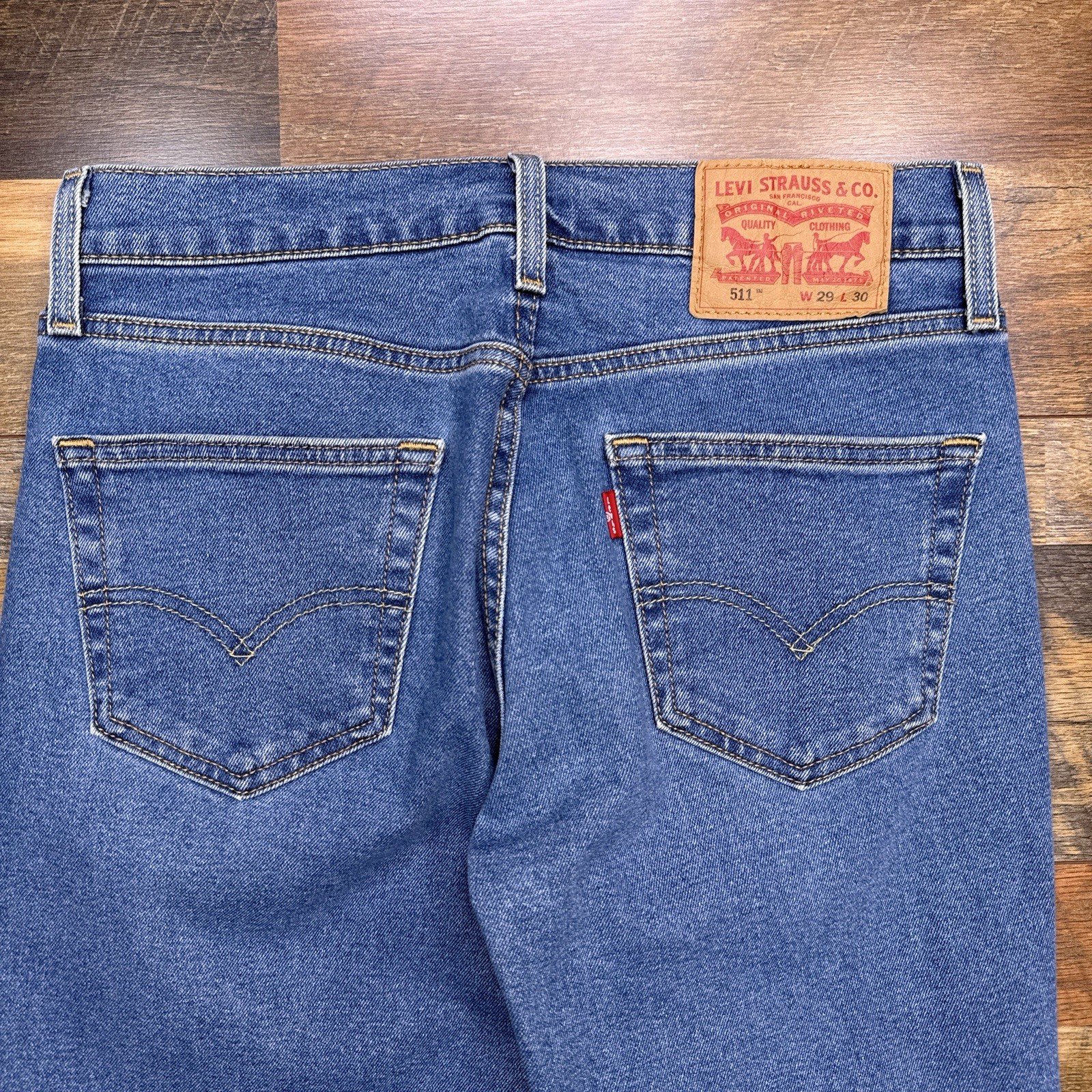 Levis 511 Slim Jeans Mens 29×30 Blue Mid Rise Stretch