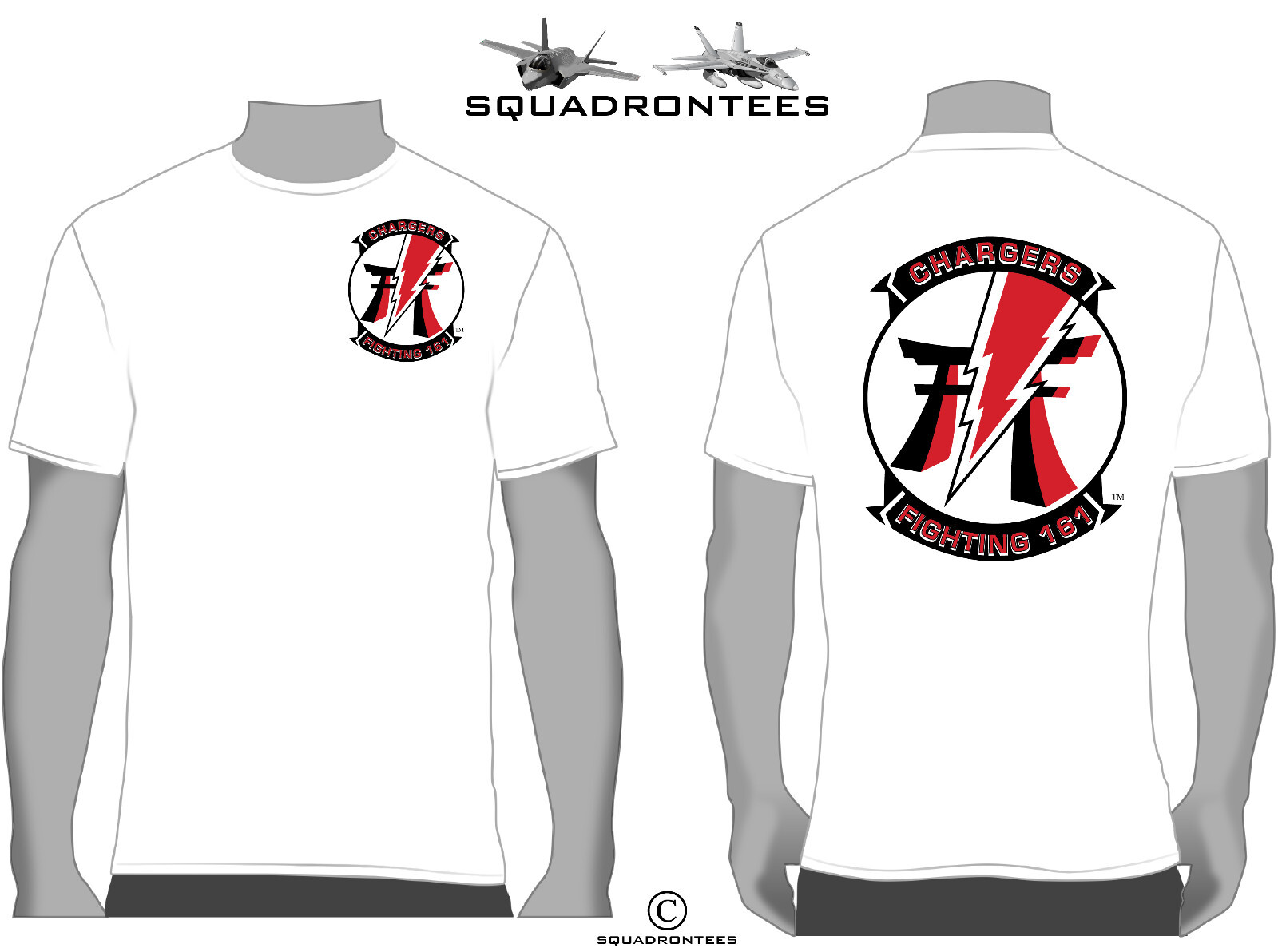 VF-161 Chargers Squadron T-Shirt D1 – USN Licensed Product