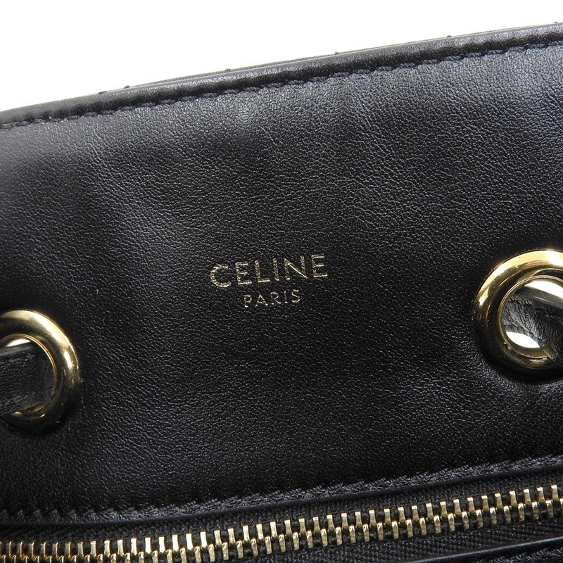 Celine C Charm Small Leather Backpack Bag Black