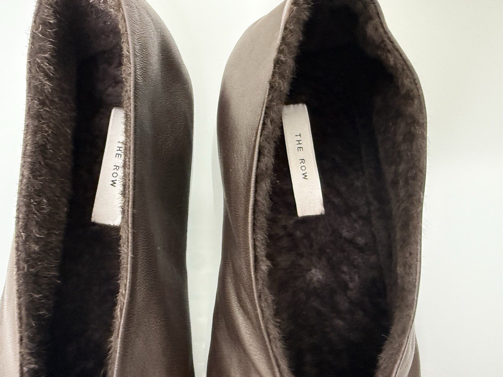 THE ROW Stella BROWN Lambskin Ballerina Slippers EU 38 US 8 $1,050+ NEW