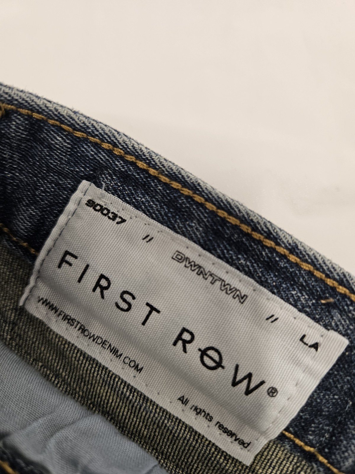 First Row Patch Jeans Mens Size 36×32 Blue Slim Style
