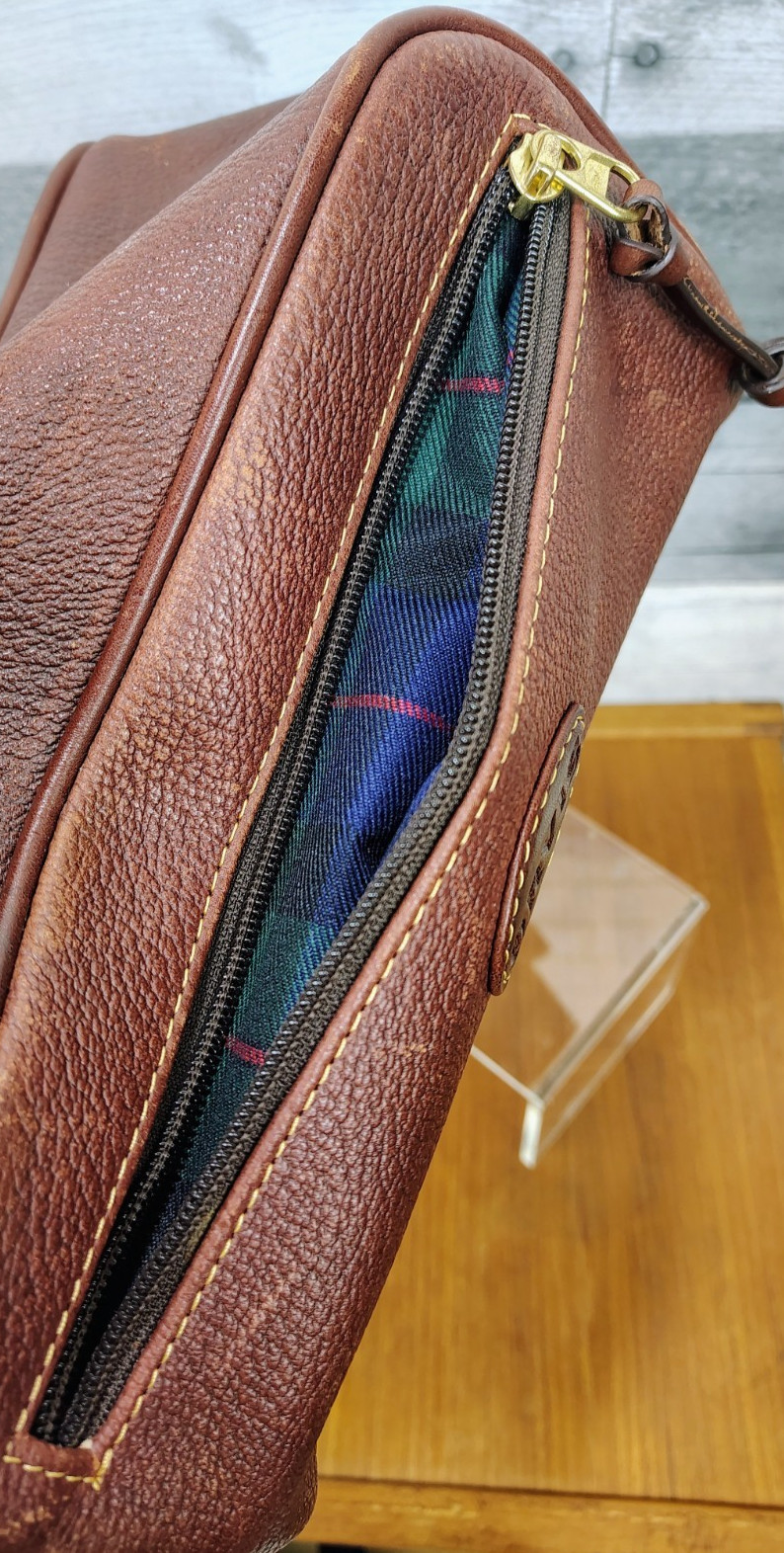 Orvis Bullhide Leather Dopp Kit Travel Toiletry Case