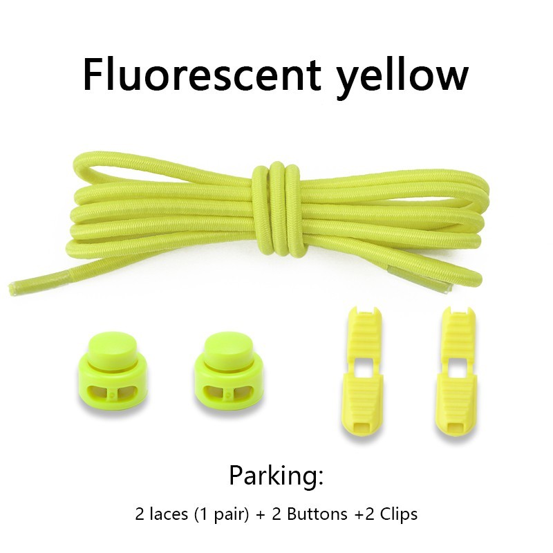 No Tie Elastic Shoelaces Lock Laces Shoe Strings Sports w/ Locking Toggle