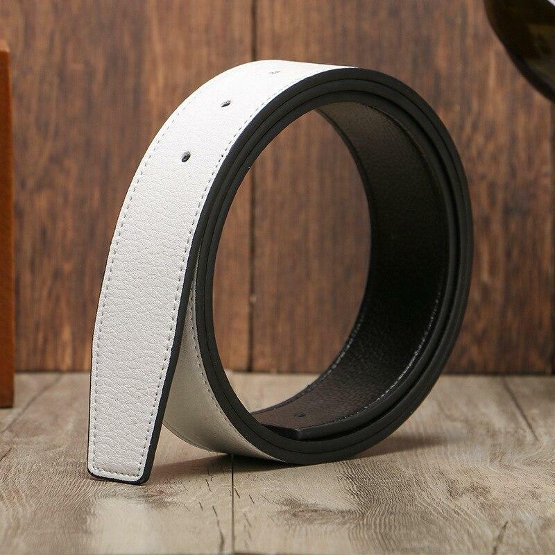 New Leather No Buckle For H 38mm Replacement Belt Men’s Strap Straps*
