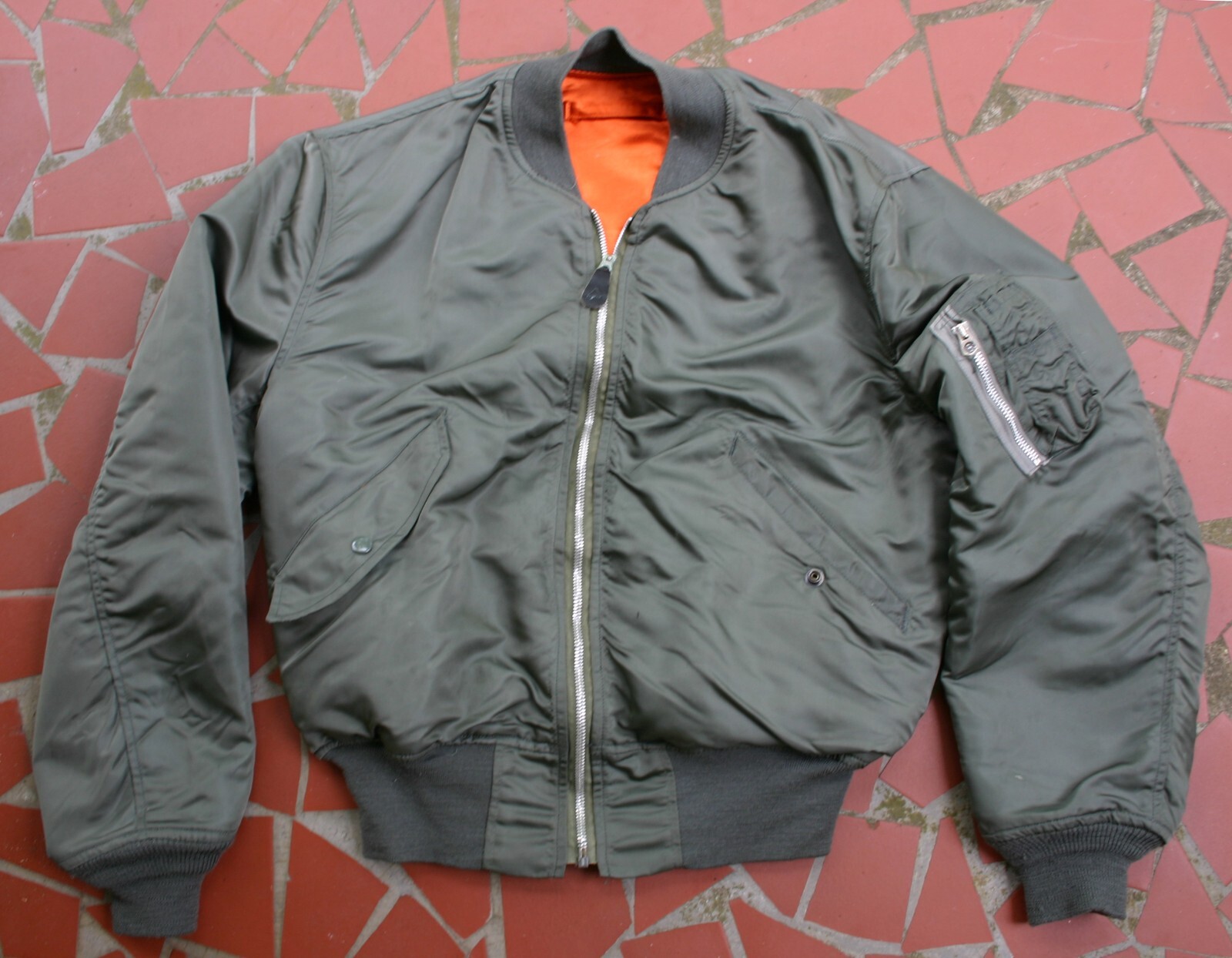 SAGE GREEN L-2B or MA-1 FLIGHT JACKET 100% WOOL REPAIR REPLACEMENT KNIT SET